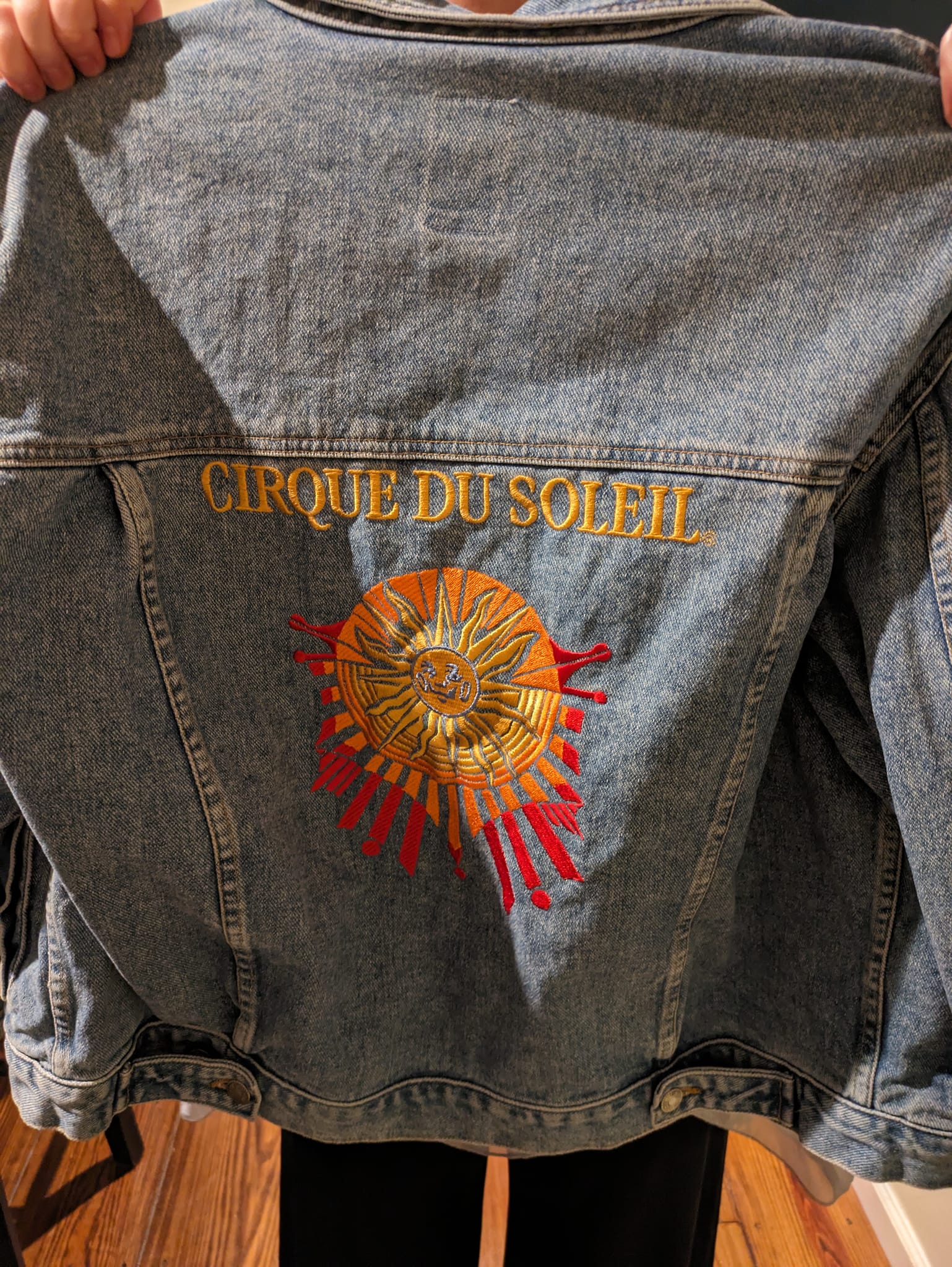 Details of 90s Cirque du Soleil staff jacket