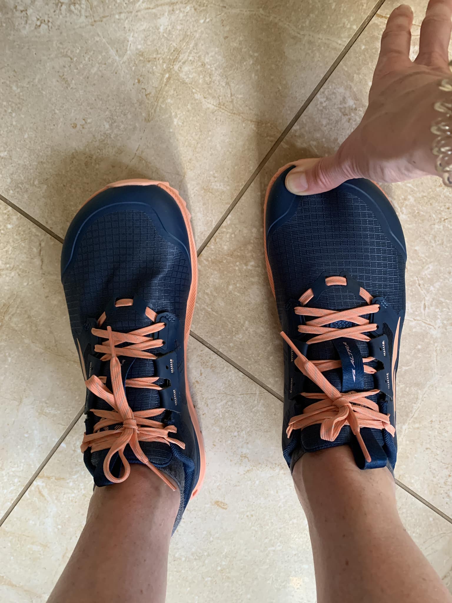 I got my new Altra Lone Peak 9+wide. They are really wide! I took 