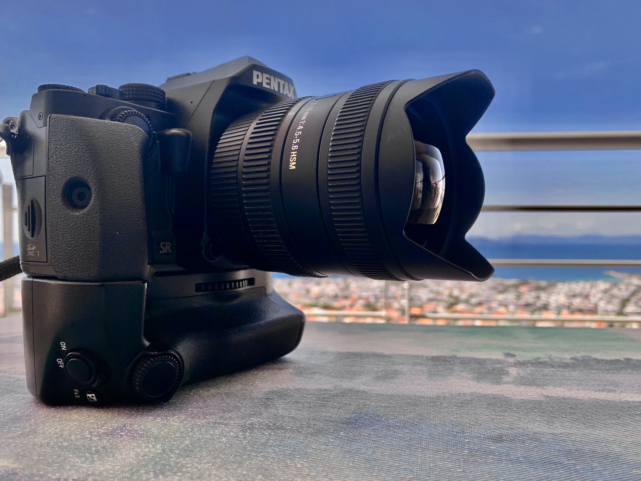 Pentax KP with Sigma 8-16mm lens