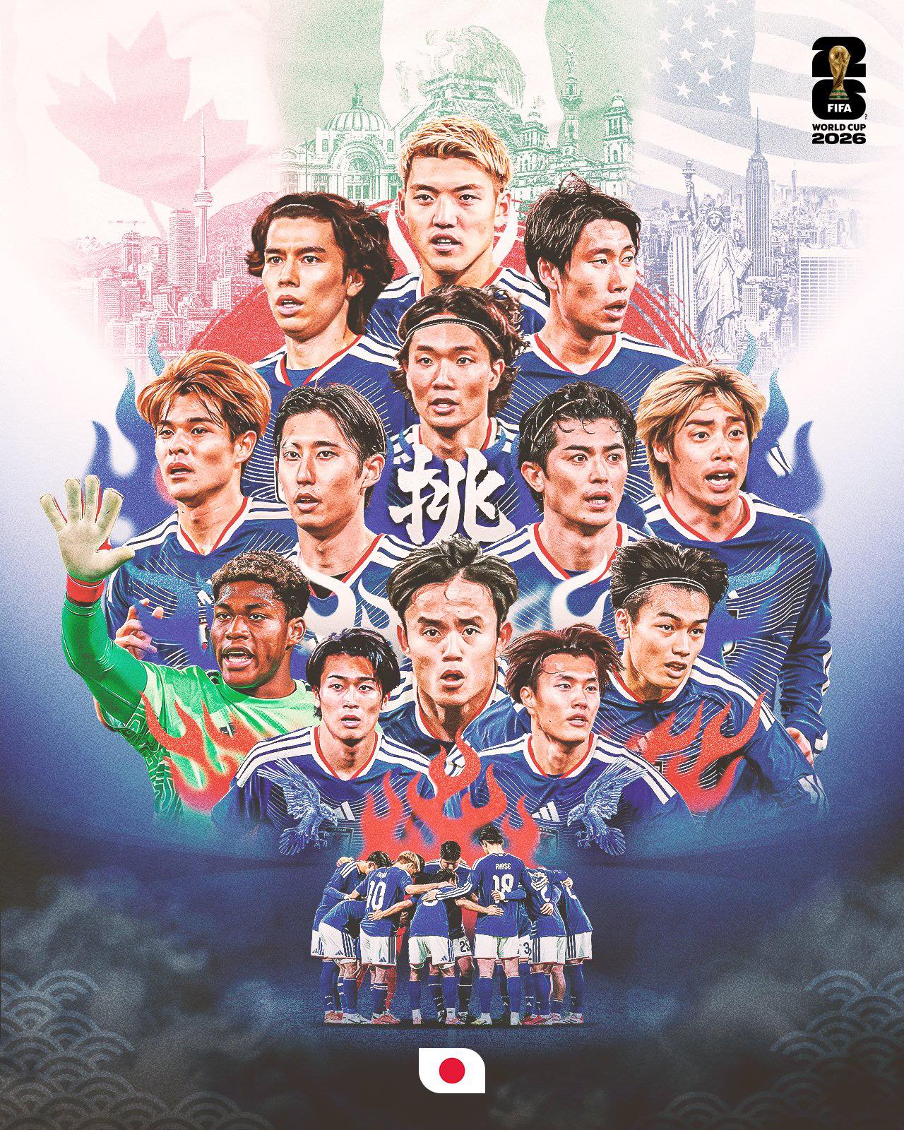 Supporting Samurai Blue soccer team worldwide
