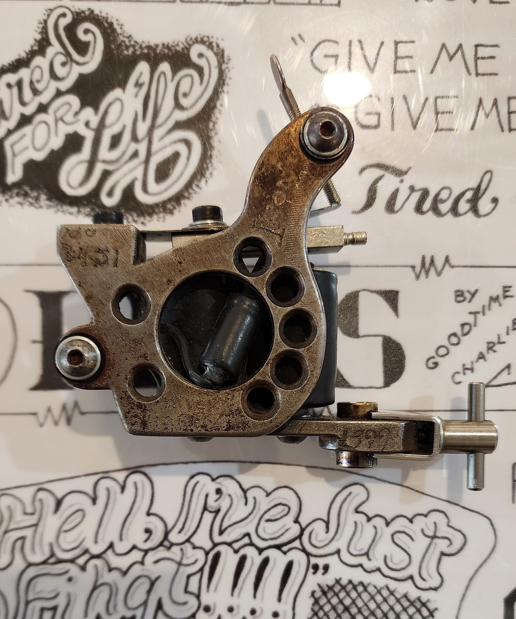Micky sharpz テレフォンダイヤル Micky Sharpz telephone dial tattoo machine 1996 #498