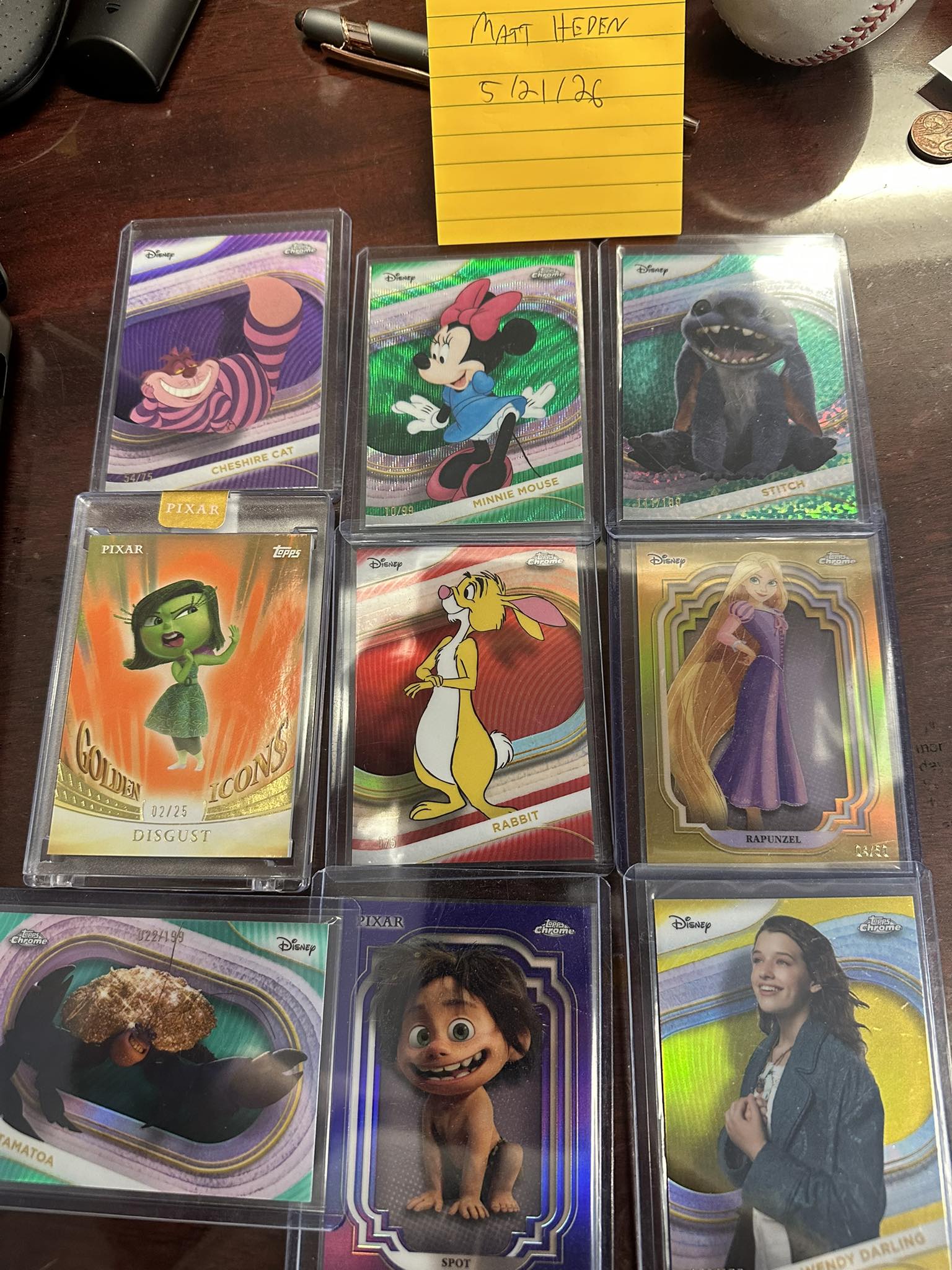 17-2023 Topps Chrome 100 Disney Base cards 65.00 shipped that's