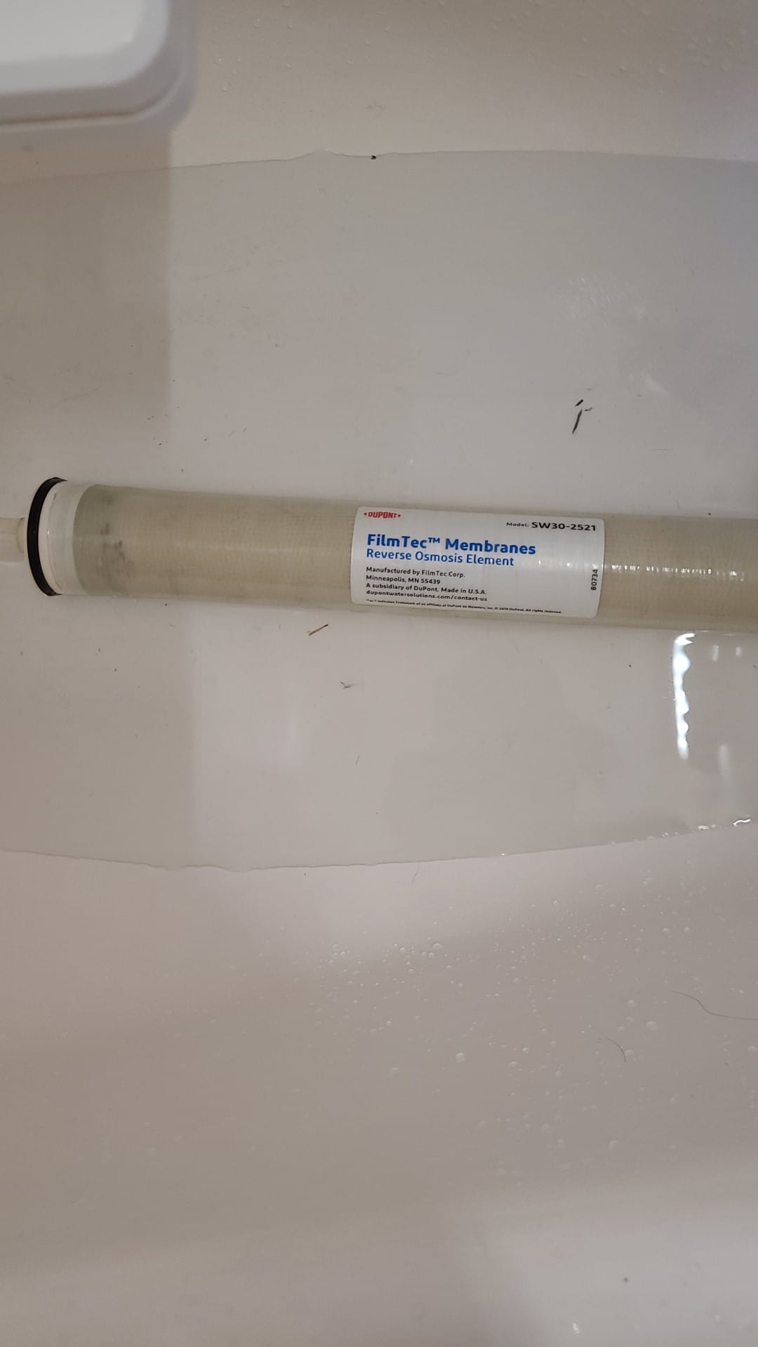 Is it normal for a spectra water maker membrane to still have a