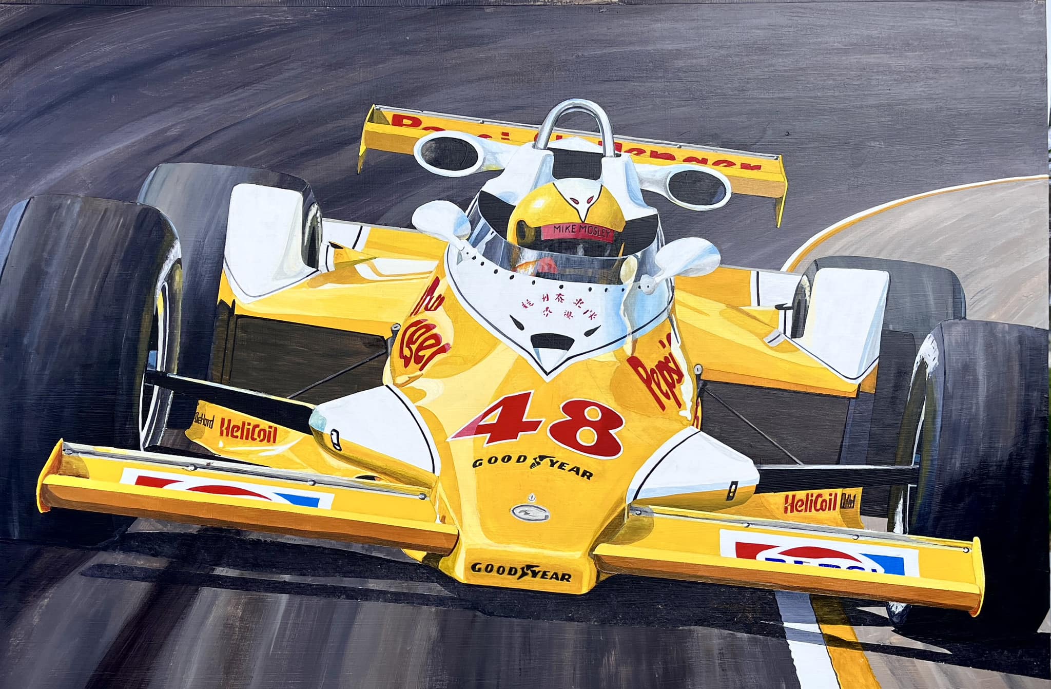 アイアンクロス　鬼フェード　80s インディアンモーターサイクル Mike Mosley's 1981 Pepsi Challenger Eagle painting
