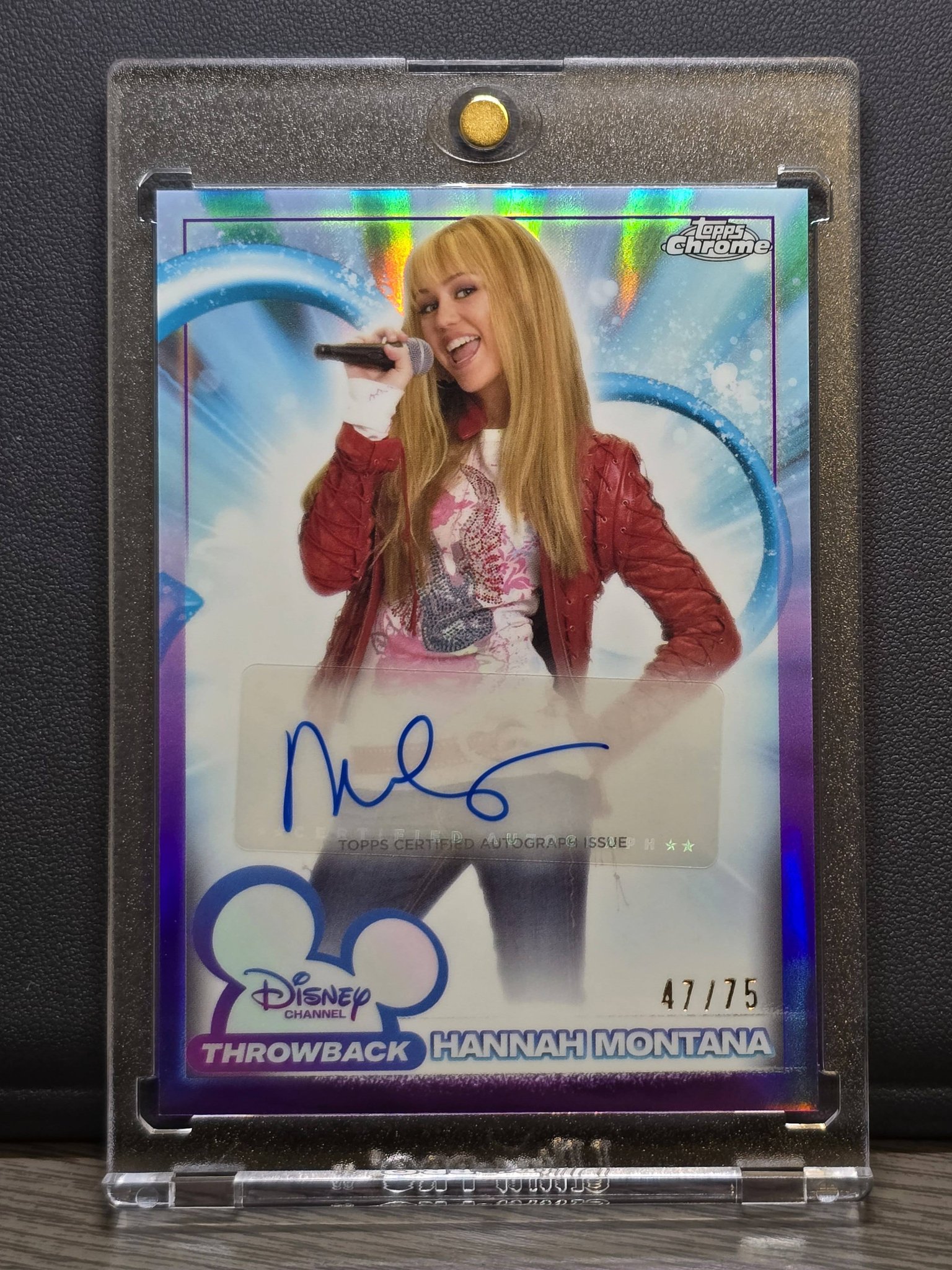 2026 Topps Disney Chrome Miley Cyrus Hannah Montana Autograph Card