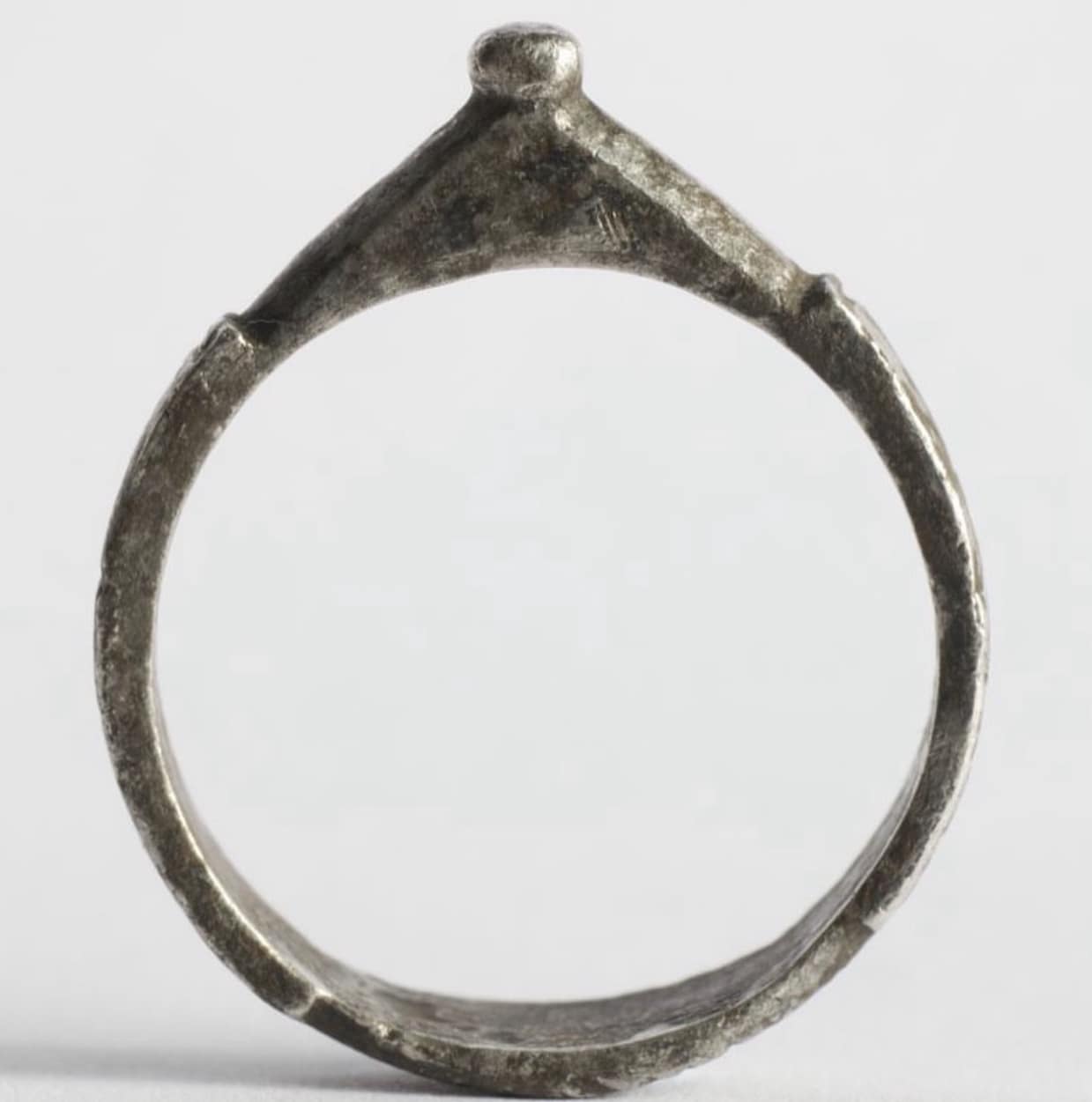 This is a medieval silver fede ring found locally back in 2021 