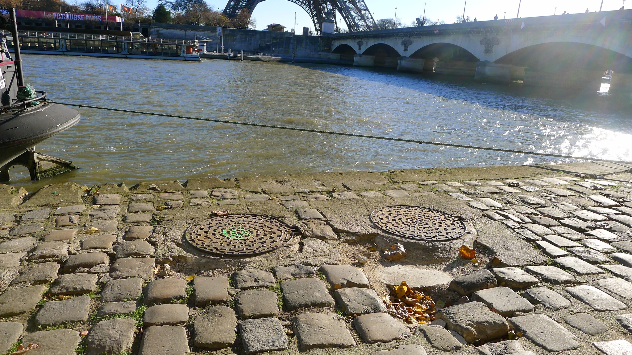 Manhole covers in Paris near Eiffel Tower