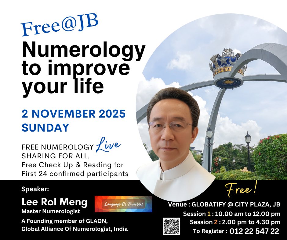 Globatify - 🌟 FREE Numerology Event in Johor Bahru! 🌟 📍... | Facebook