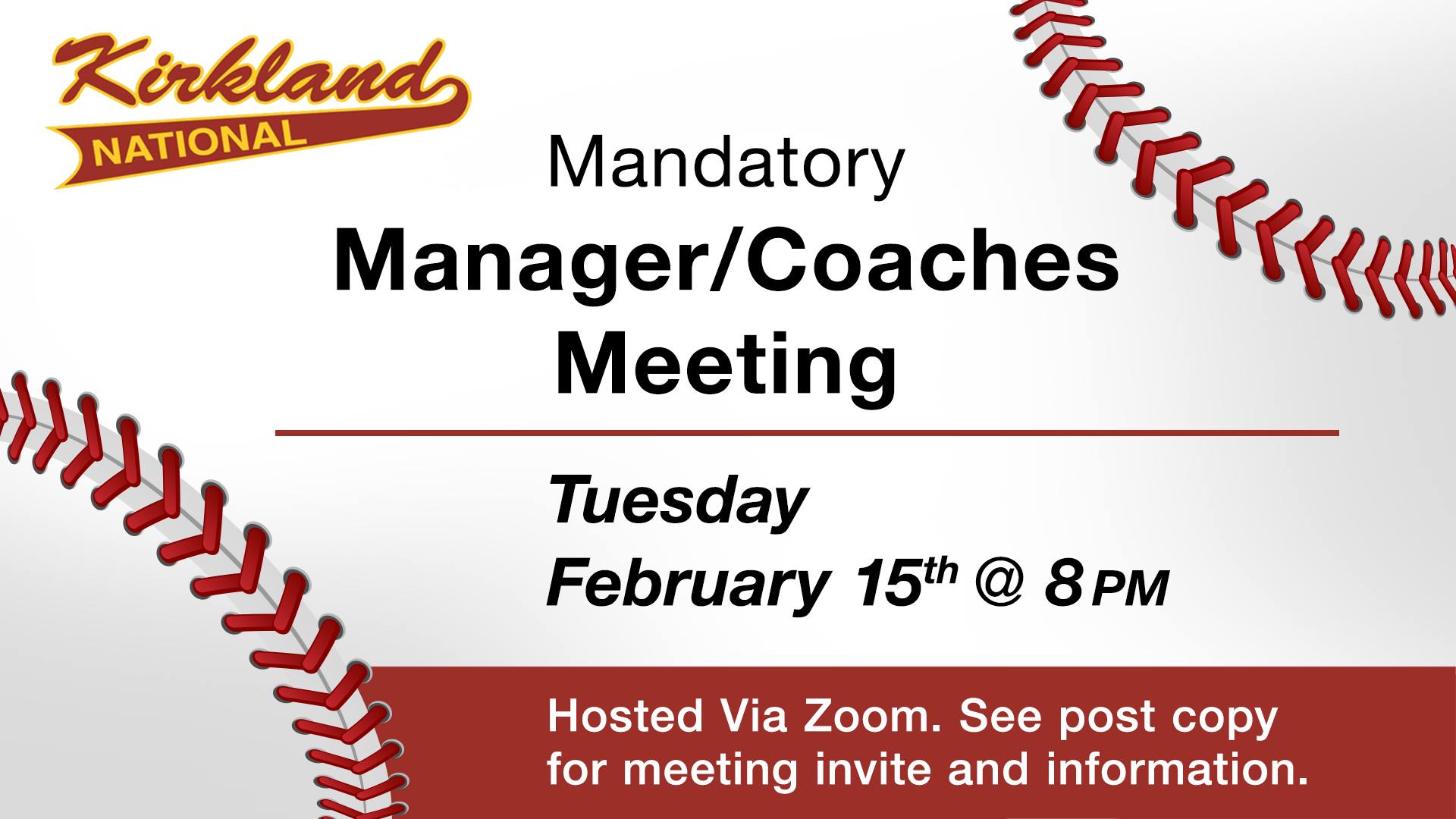 Interested in coaching... - Kirkland National Little League | Facebook