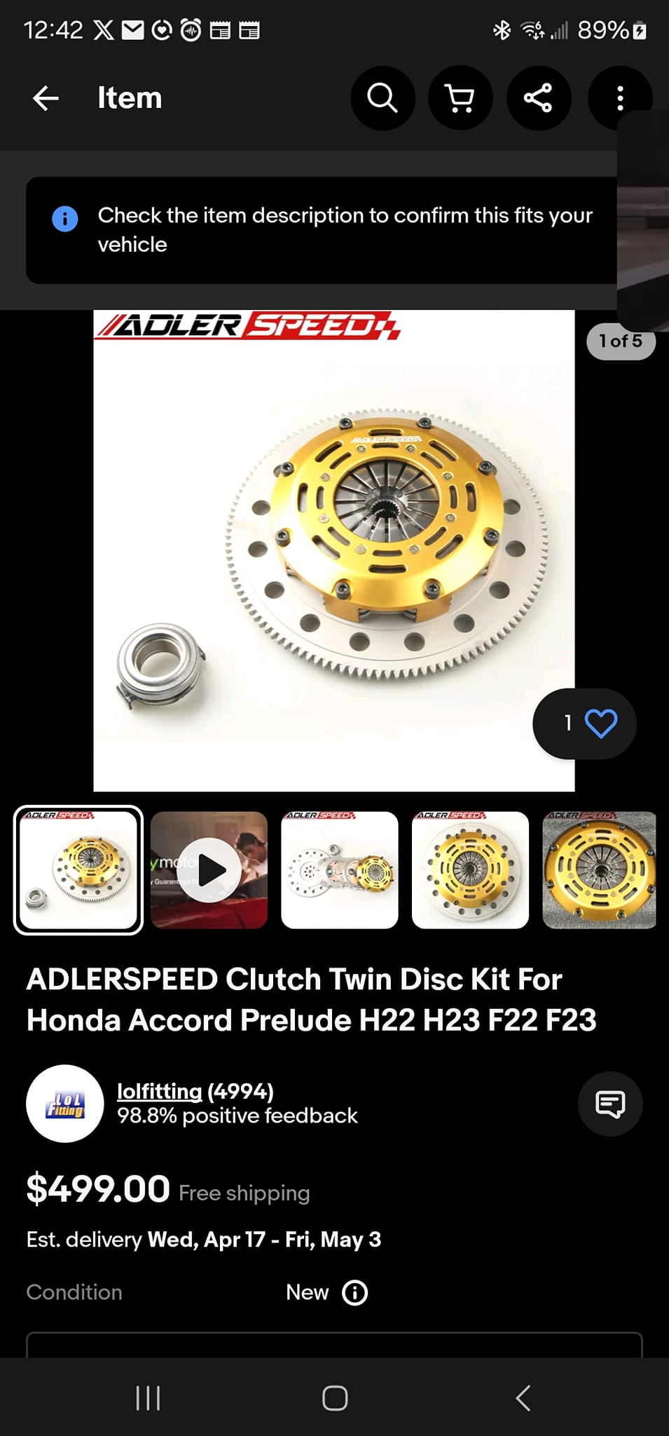 ADLERSPEED CLUTCH TWIN DISK KIT FOR ACURA RSX HONDA