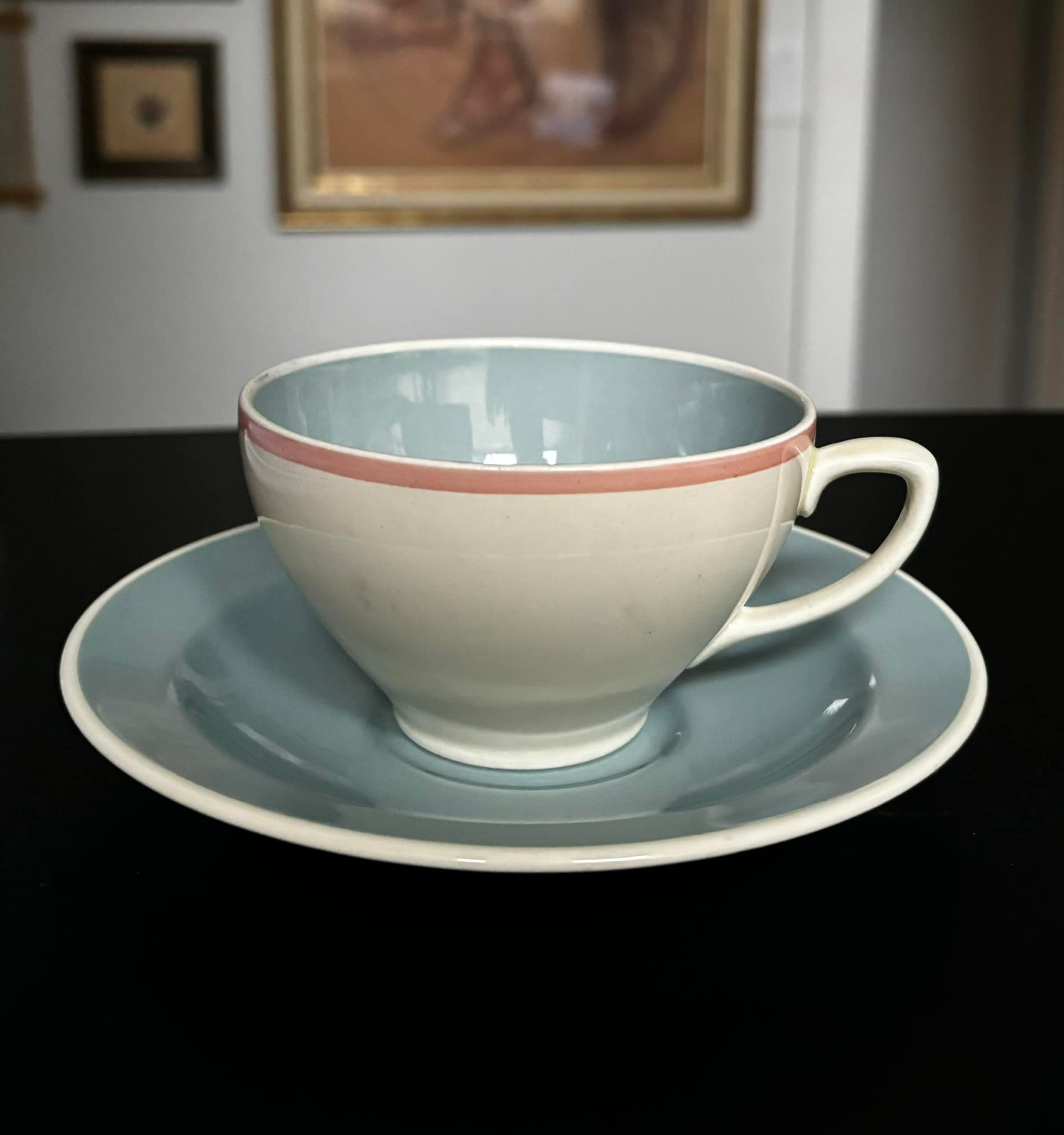 Can you help identify the pattern and production date of these tea 