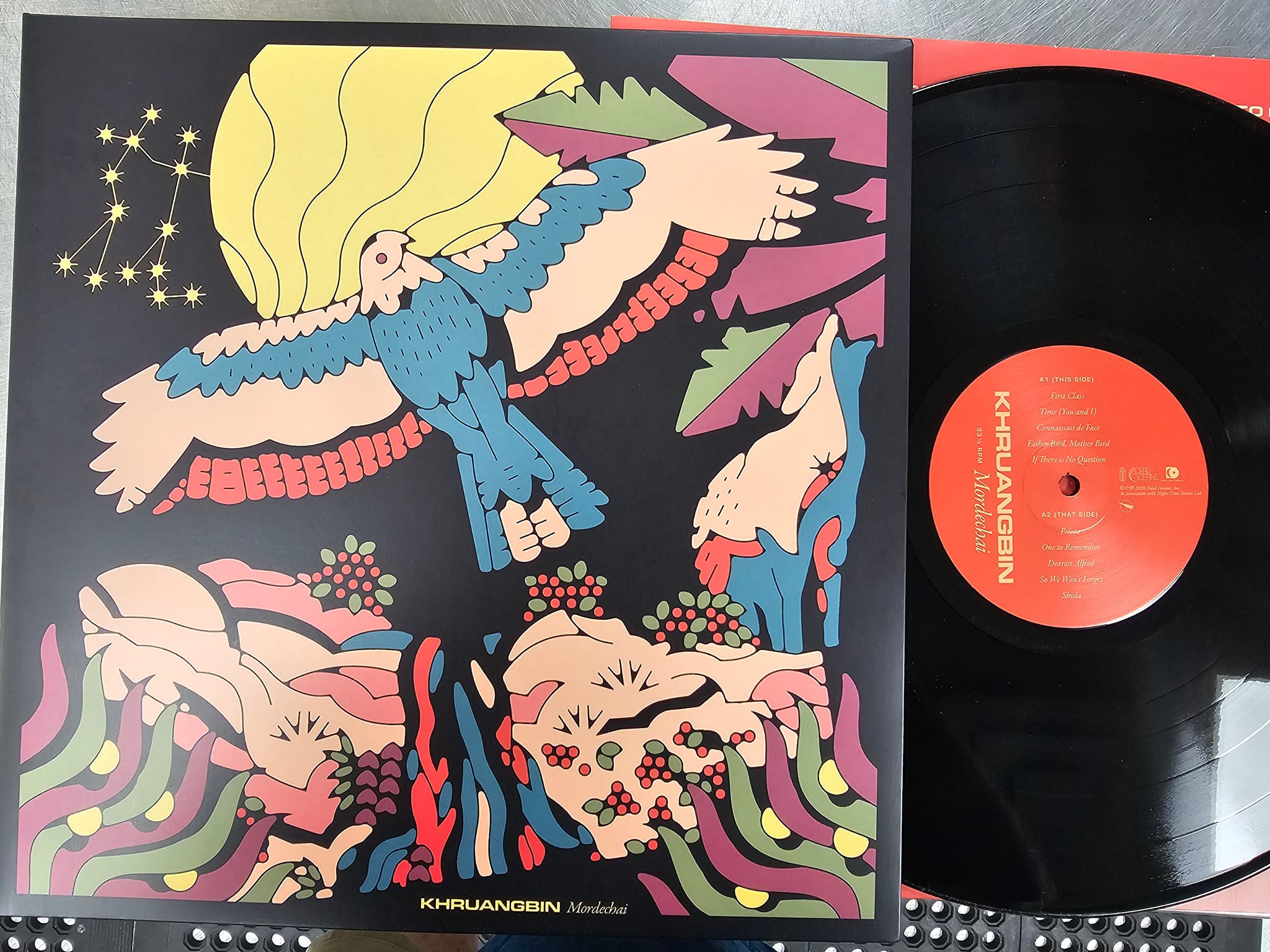 Khruangbin's Mordechai album on dark purple vinyl