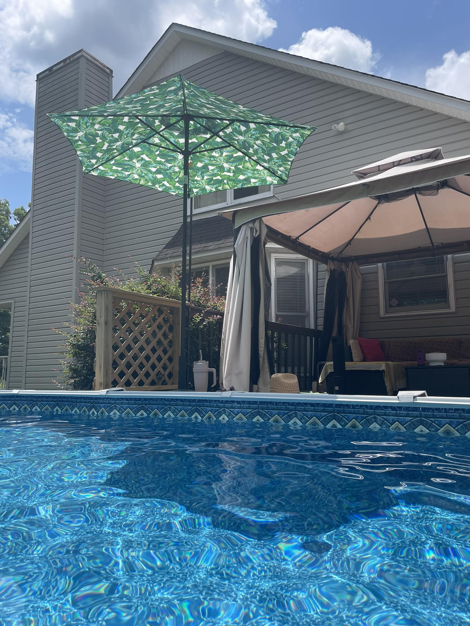 in ground patio umbrella sleeve stabilizer 1-1/2 threaded for pool umbrella sleeve-2  LeBrella saving umbrella base 211 LBS Fillable Patio Umbrella