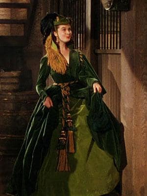 scarlett o'hara green dress Barbecue Prom Gone With The Wind Remake Dress Customize Size / Suspender Dress I Retro Fairy flounced neckline Scarlett O'hara - Green and