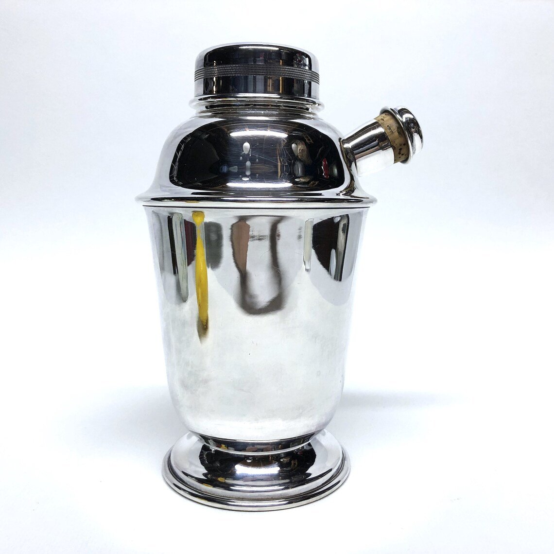 Art Deco GERMAN SILVER-PLATED 'ZEPPELIN' COCKTAIL SHAKER DESIGNED