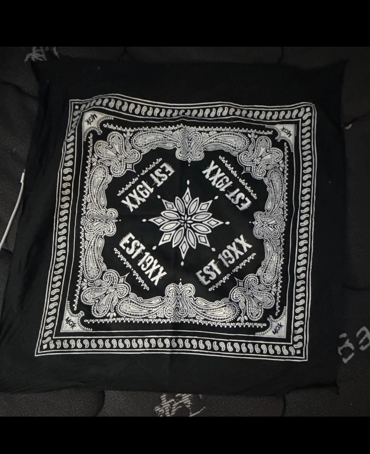 Vintage 2013 Machine Gun Kelly black bandana for sale or trade