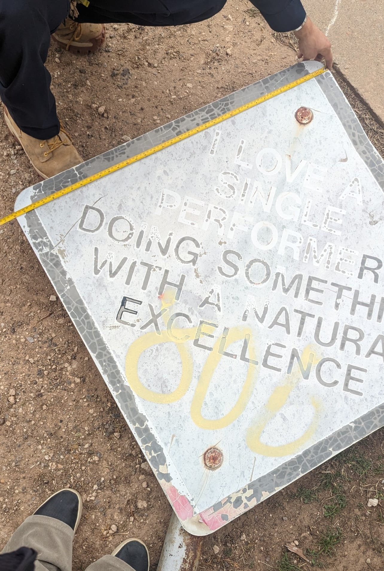 What is the origin and value of the vintage sign found in Amarillo