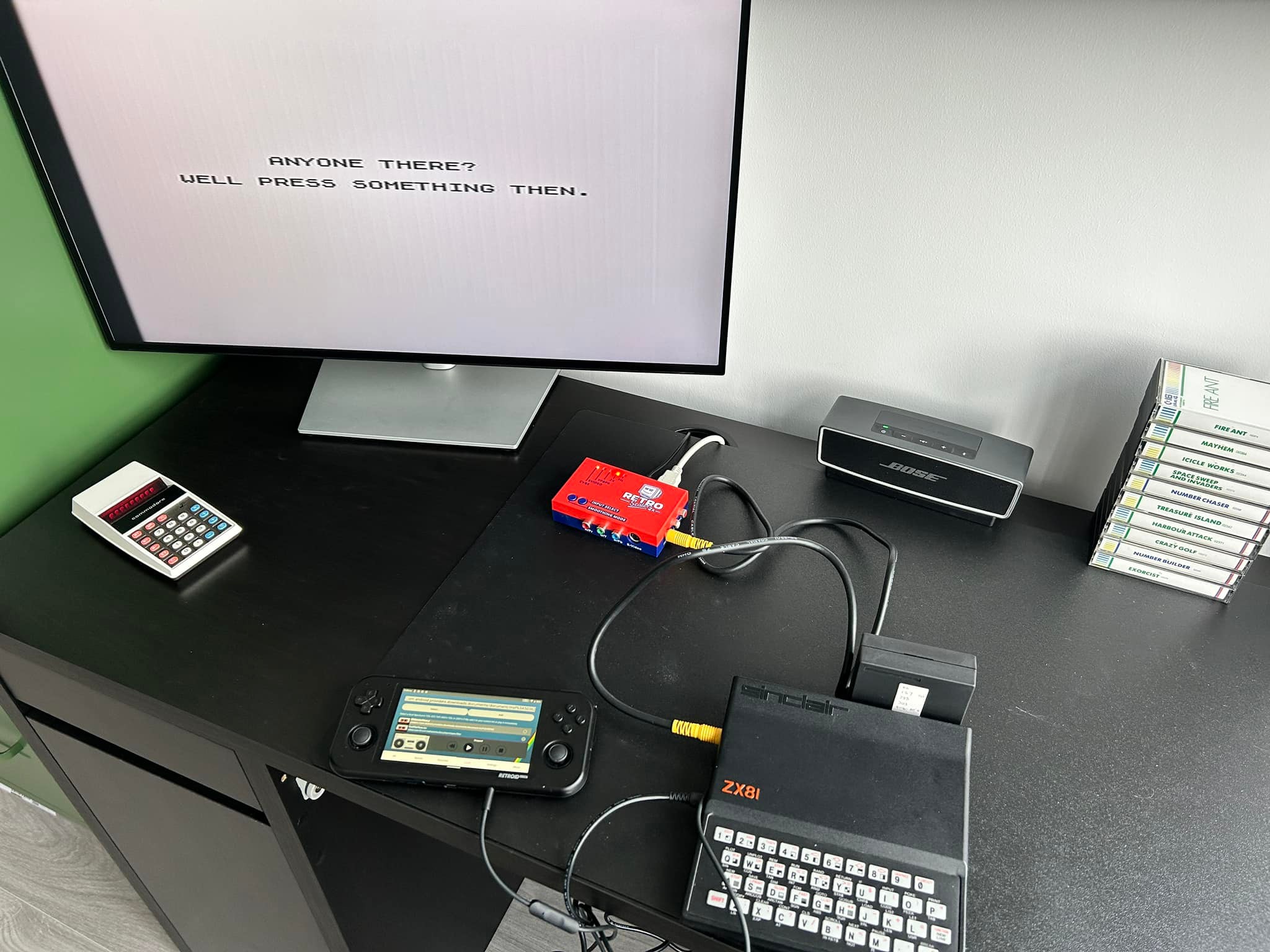 Sinclair ZX81 retro computer setup found at antiques shop