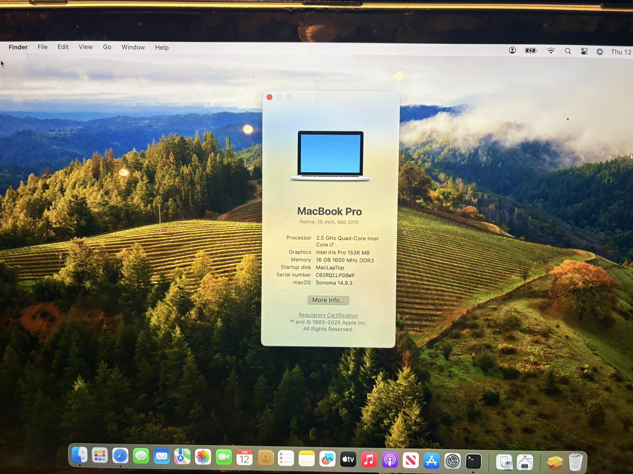 Just updated my late 2015 macbook pro to sonoma and it