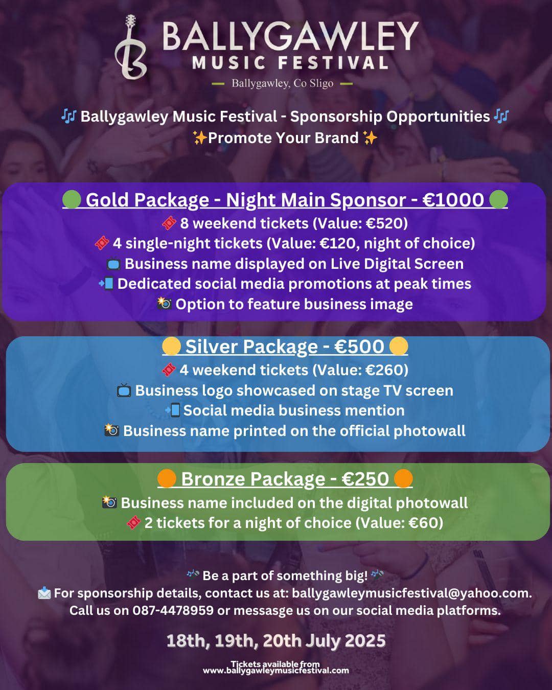 Ballygawley Music Festival - Our Sponsorship Packages are now available ...