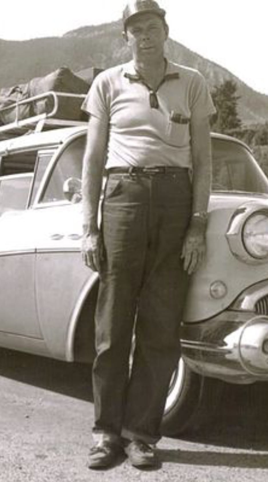 A family vacation photo taken in South Dakota1950's.
