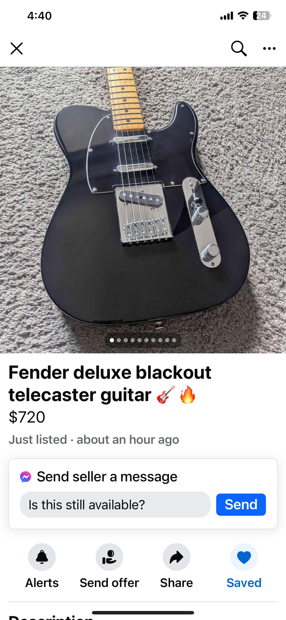What is a Blackout Deluxe Tele guitar and what is it used for?