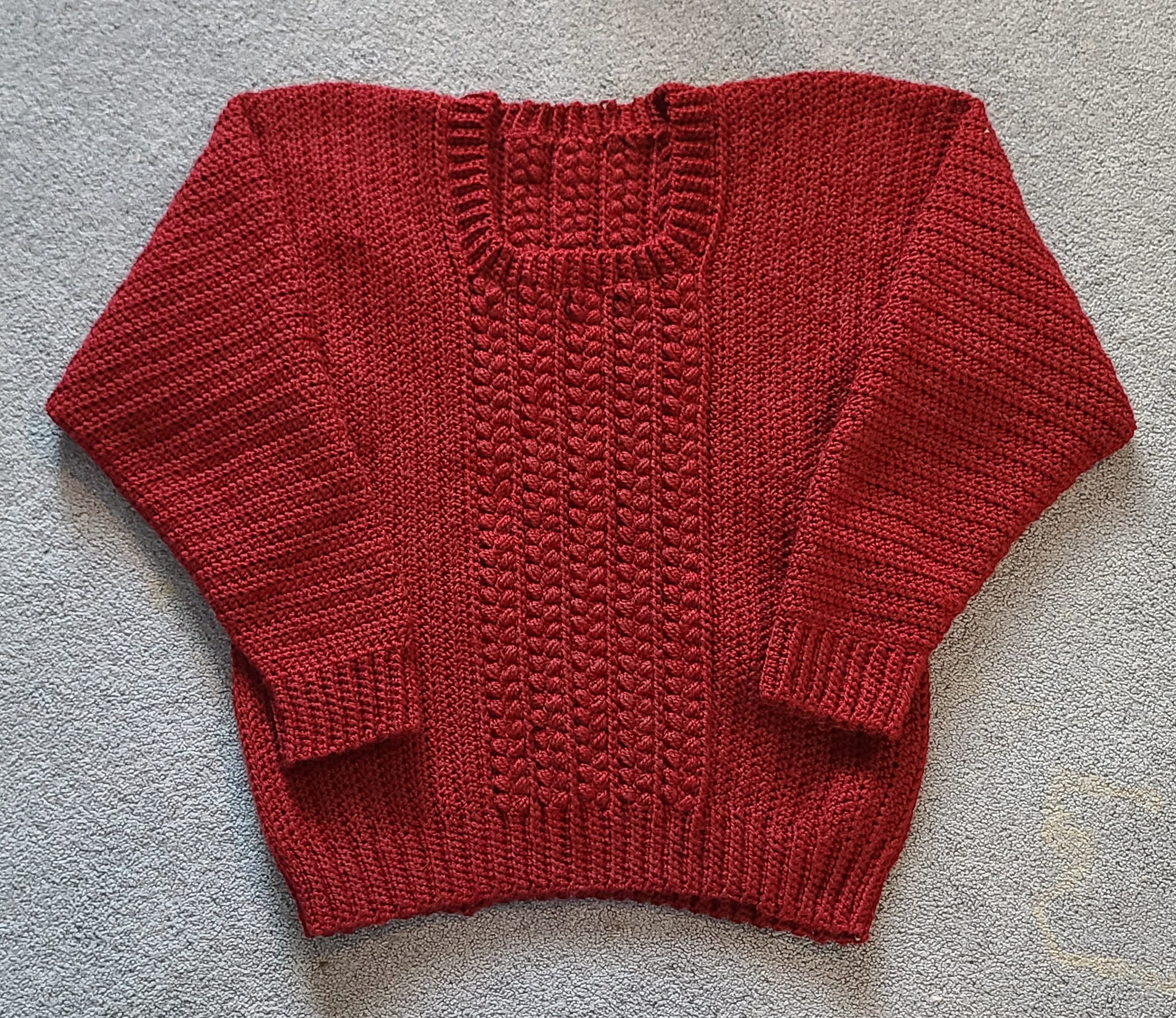 Toasty wheat sweater crochet pattern and yarn details