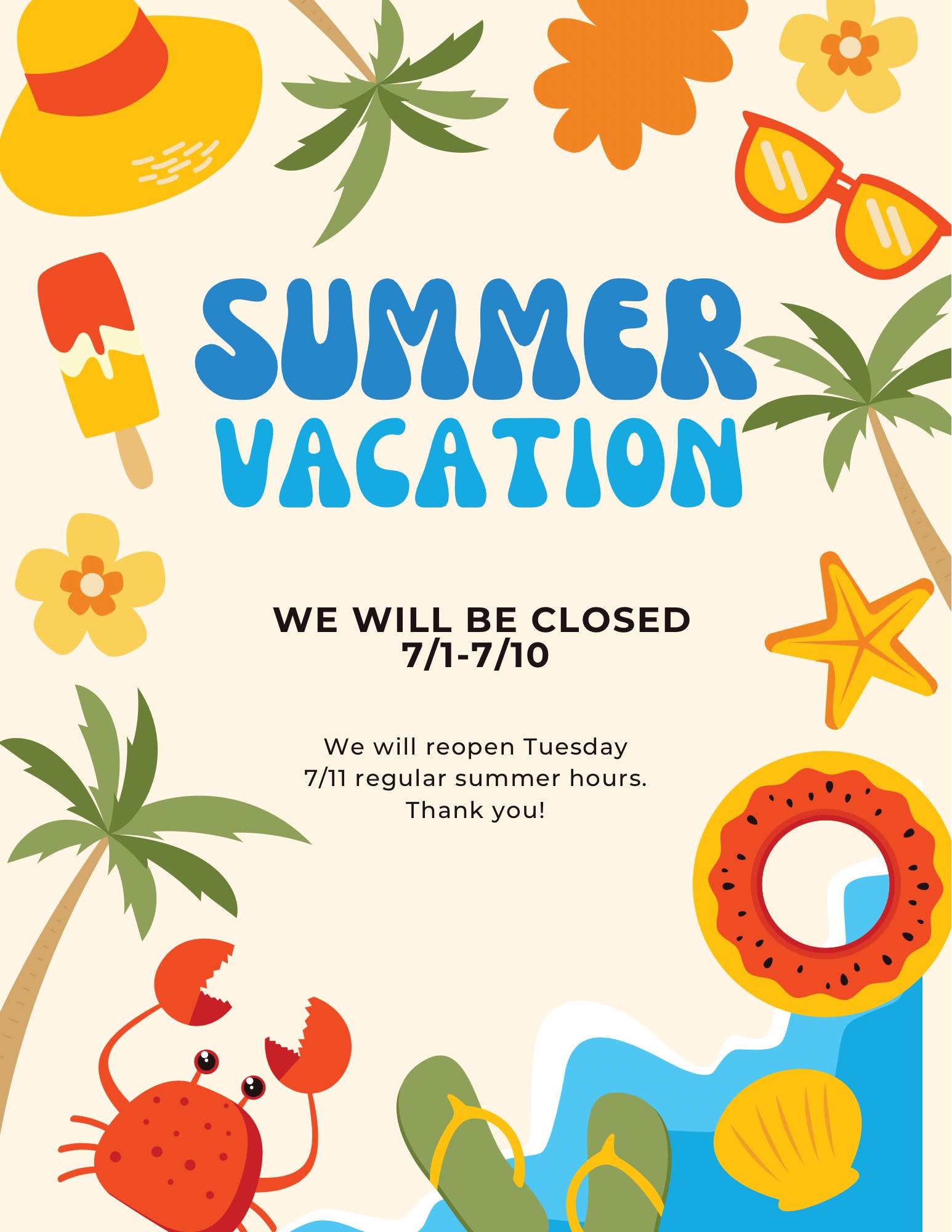 We will be CLOSED July 1st to July 10th... - Bernard Jewelers