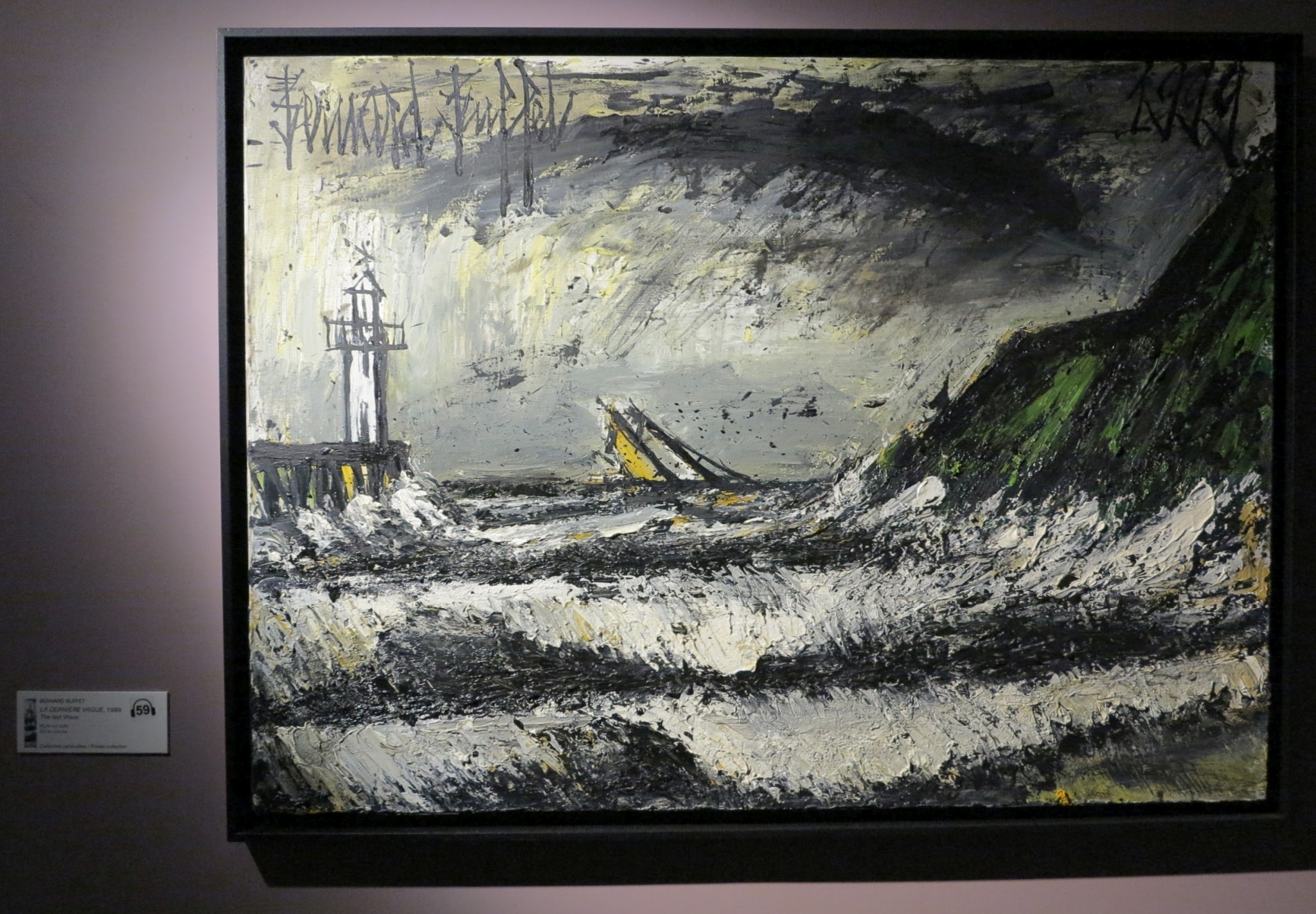 BERNARD BUFFET La Dernière Vague, 1999 The Last Wave Huile sur 