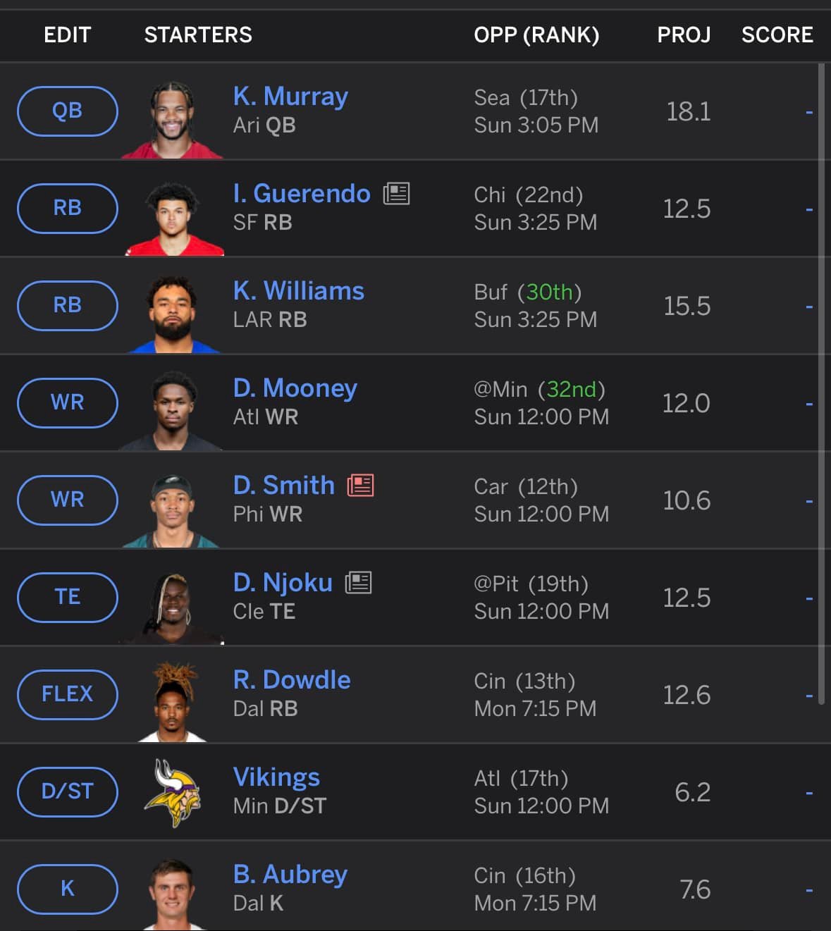 Fantasy Football Advice! | Going head to head for last playoff spot ...