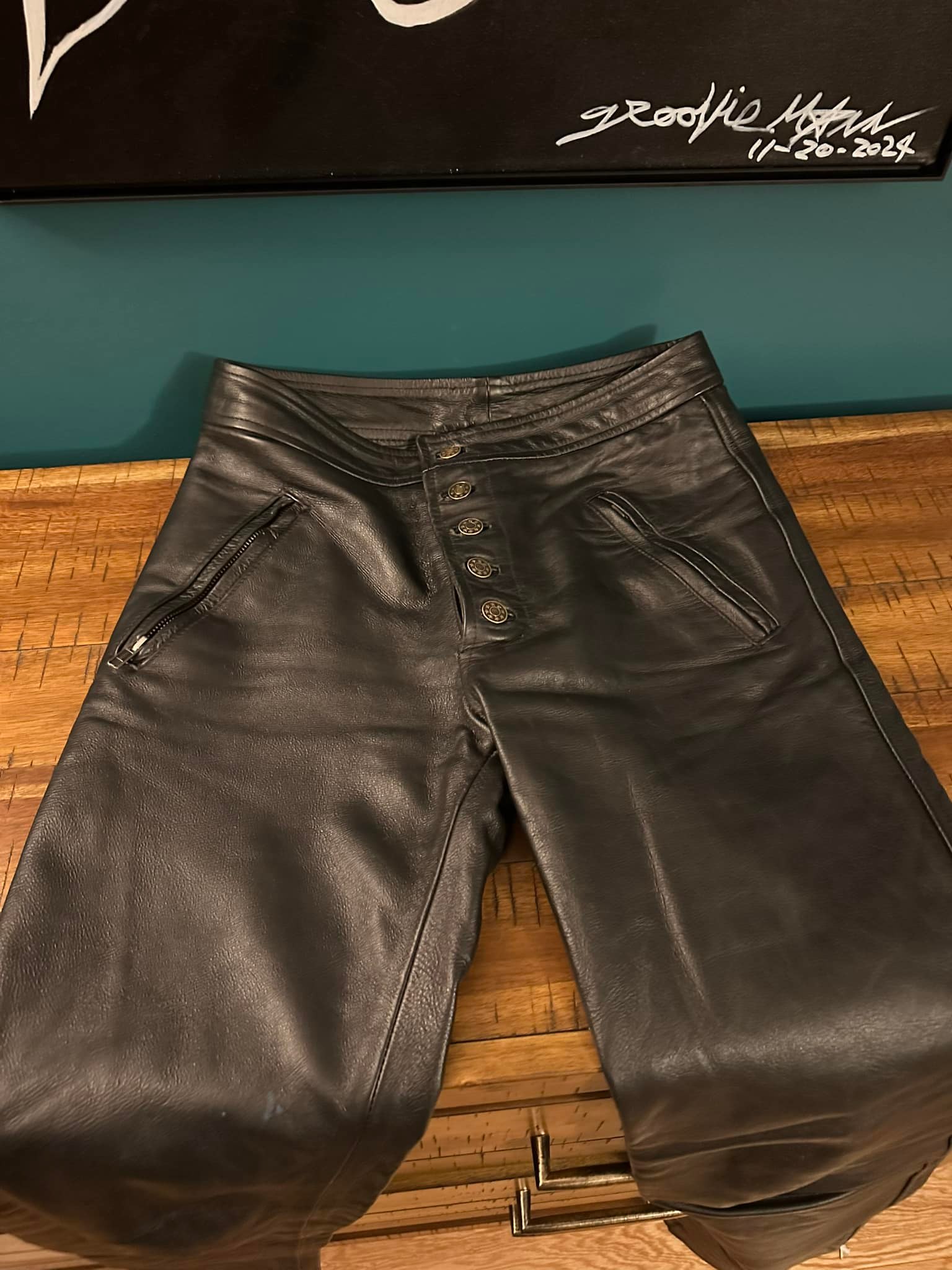 Thrill Kill Kult leather pants from Evil Eye tour 2024