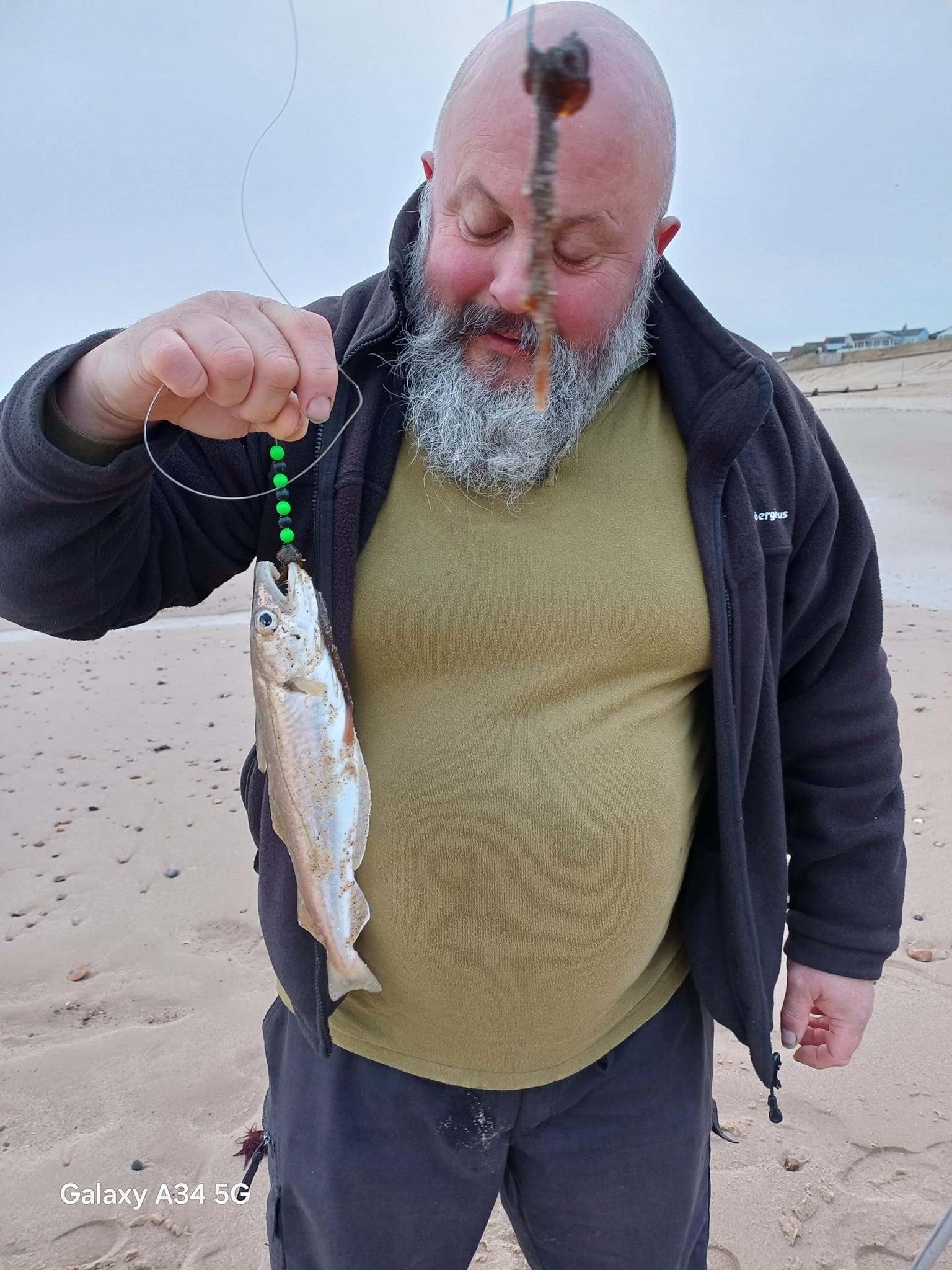 Whiting and haddock caught at Bacton Beach
