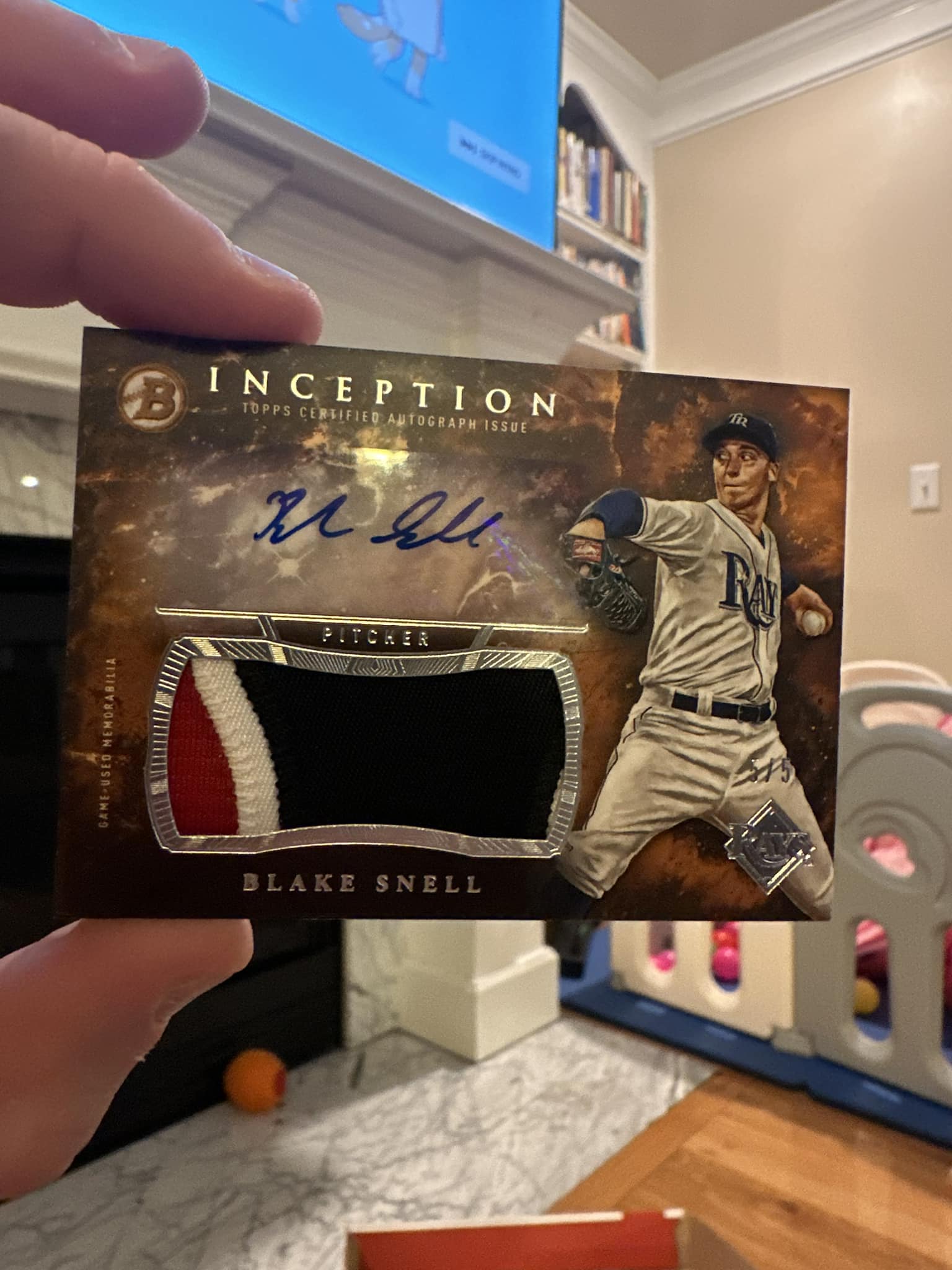 Blake Snell rookie auto jumbo patch card