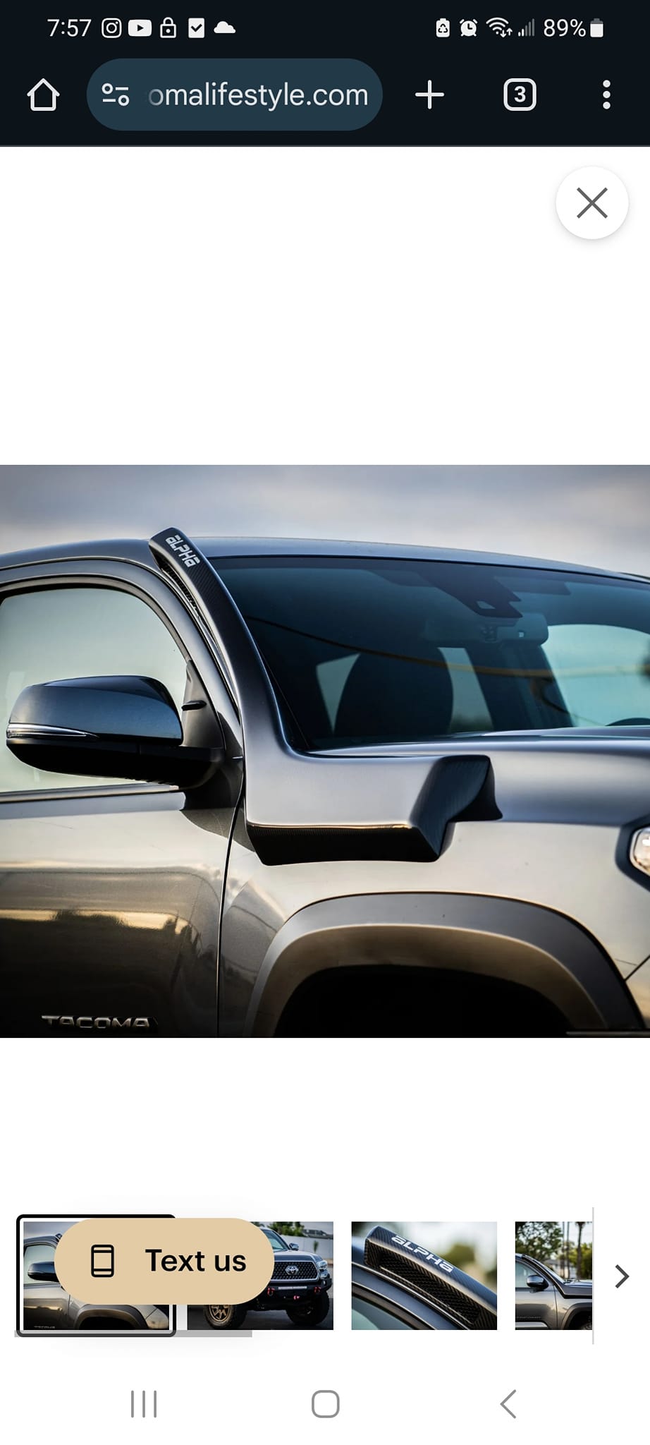 K&N Intake Snorkel Toyota Tacoma (2016-2023) Integrates w/ OEM Airbox