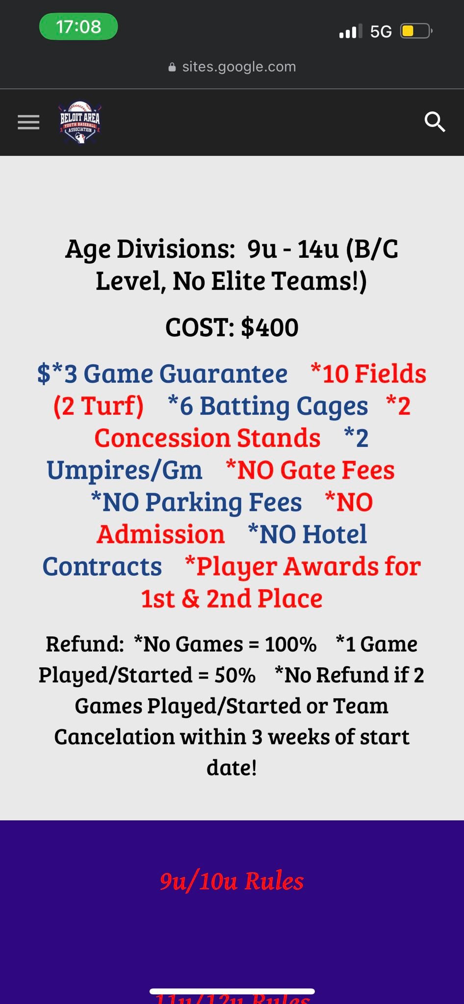 wisconsin youth baseball | Facebook