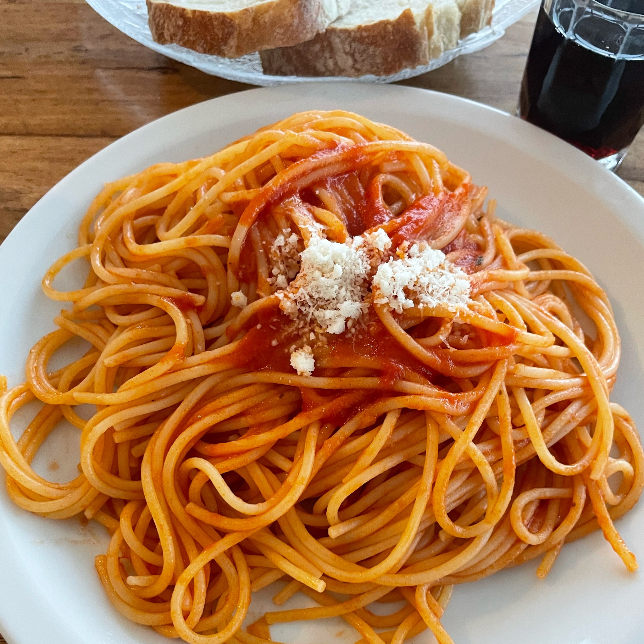 Favorite Italian dish spaghetti al pomodoro