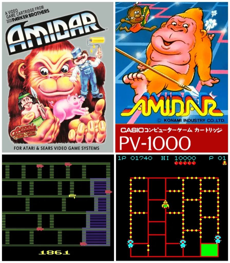 Jeu Vidéo Cartouche Amidar Pour Atari 2600 / 7800 - 100% Fonctionnel, En Très Bon état