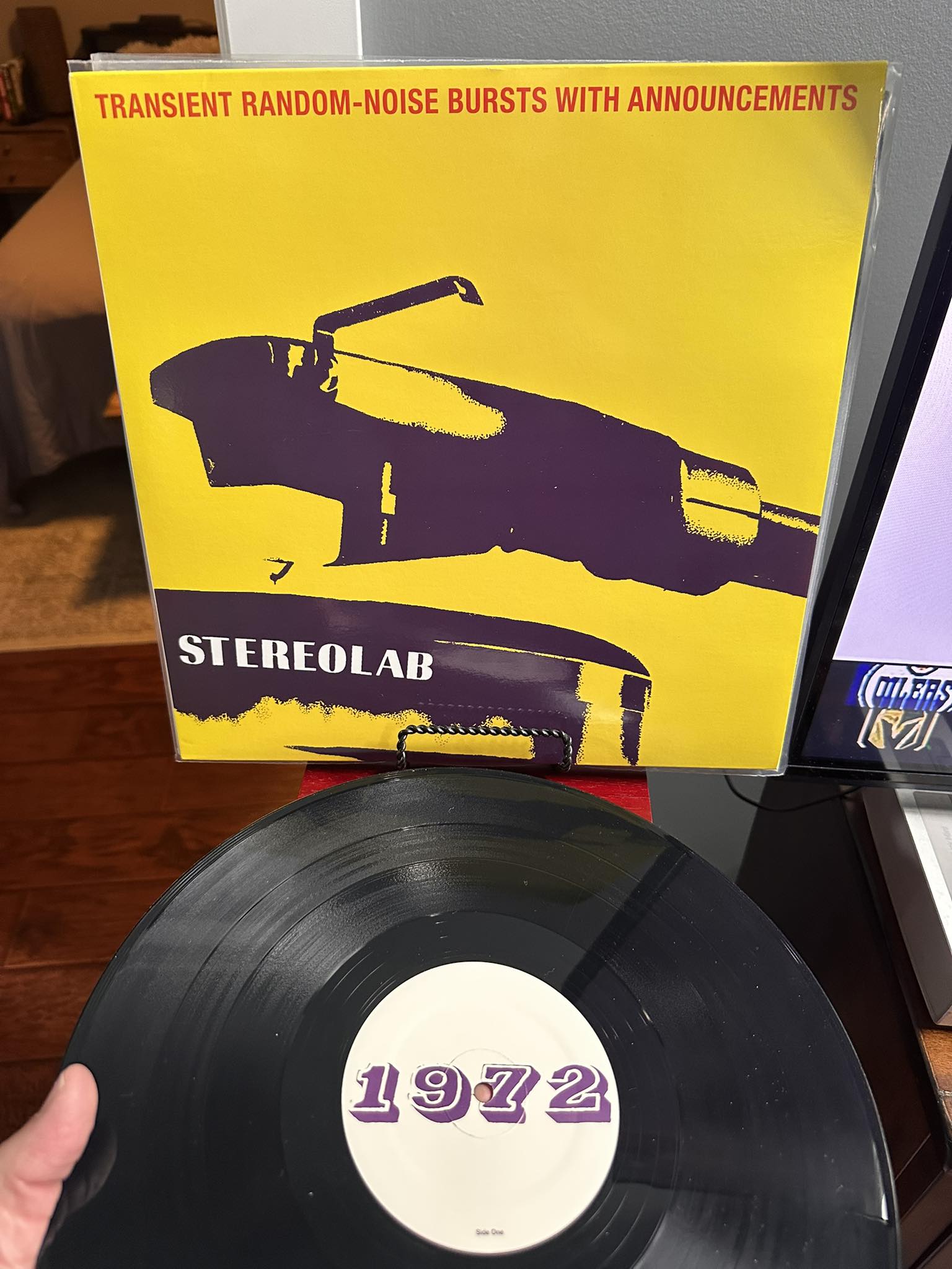 Stereolab's Transient Random Noise Bursts album on gold vinyl