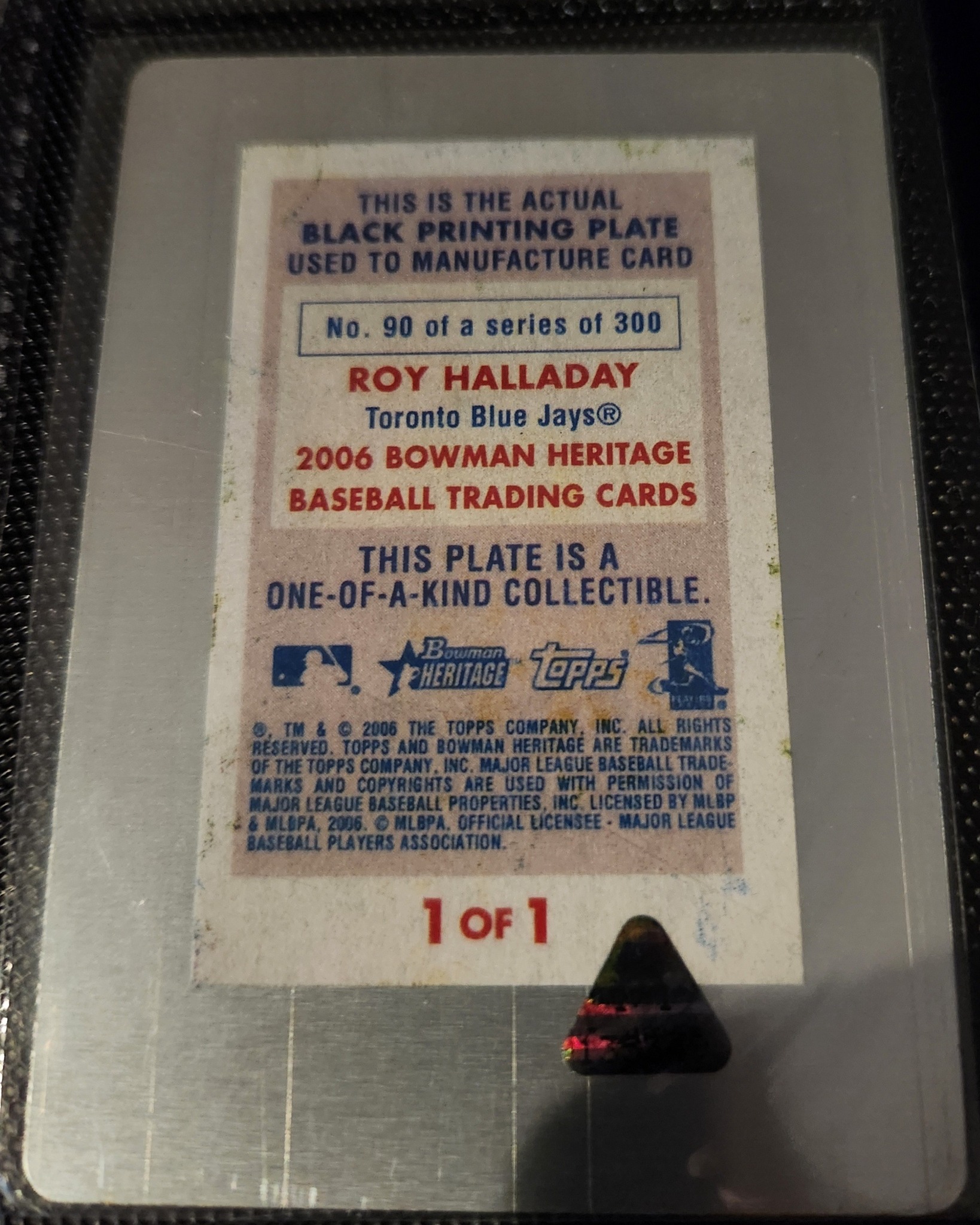 Some printing plate nonsense. Roy Halladay, George Springer and 