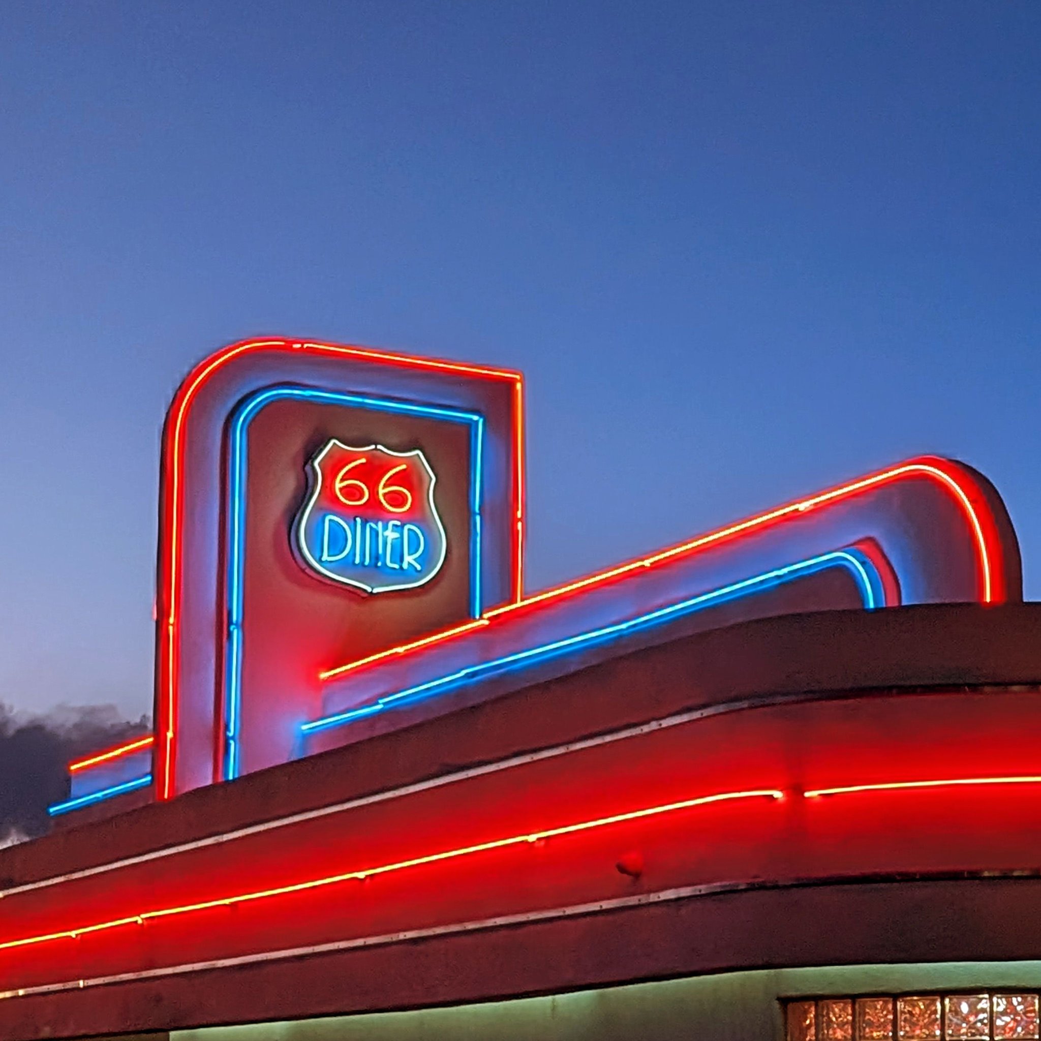 Dusk in ABQ. The milkshakes here really are THAT good!