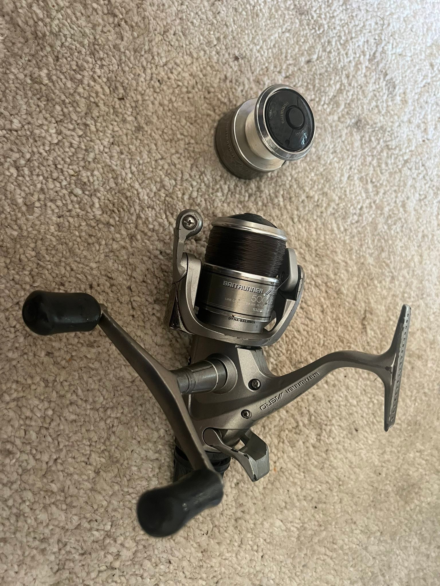 shimano 5000 gte baitrunner reel Aero  Antique & Vintage Fishing Tackle With extensive use of ultra light Shimano Baitrunner OC Spinning Reel