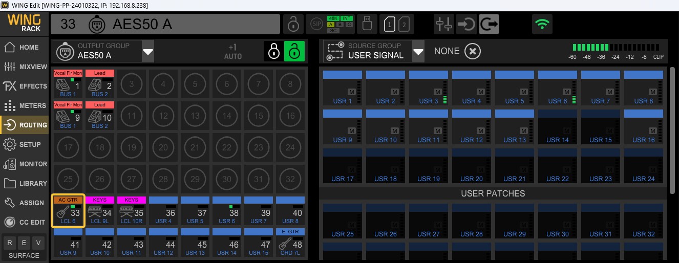 Assigning AES50-A output channels 33-48 on P16-HQ through SD16 
