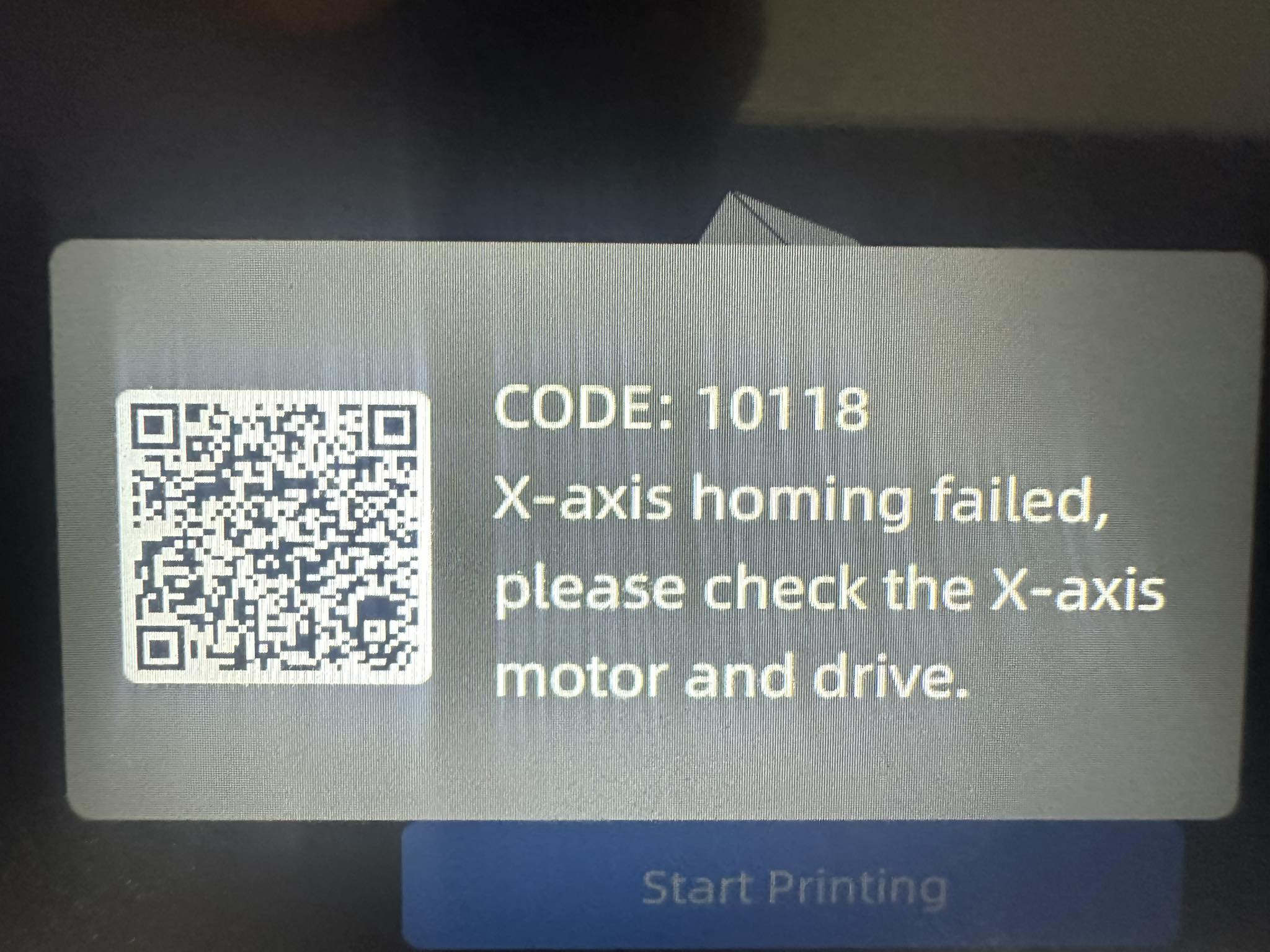 Why is my Anycubic Kobra S1 Combo failing X-axis homing?