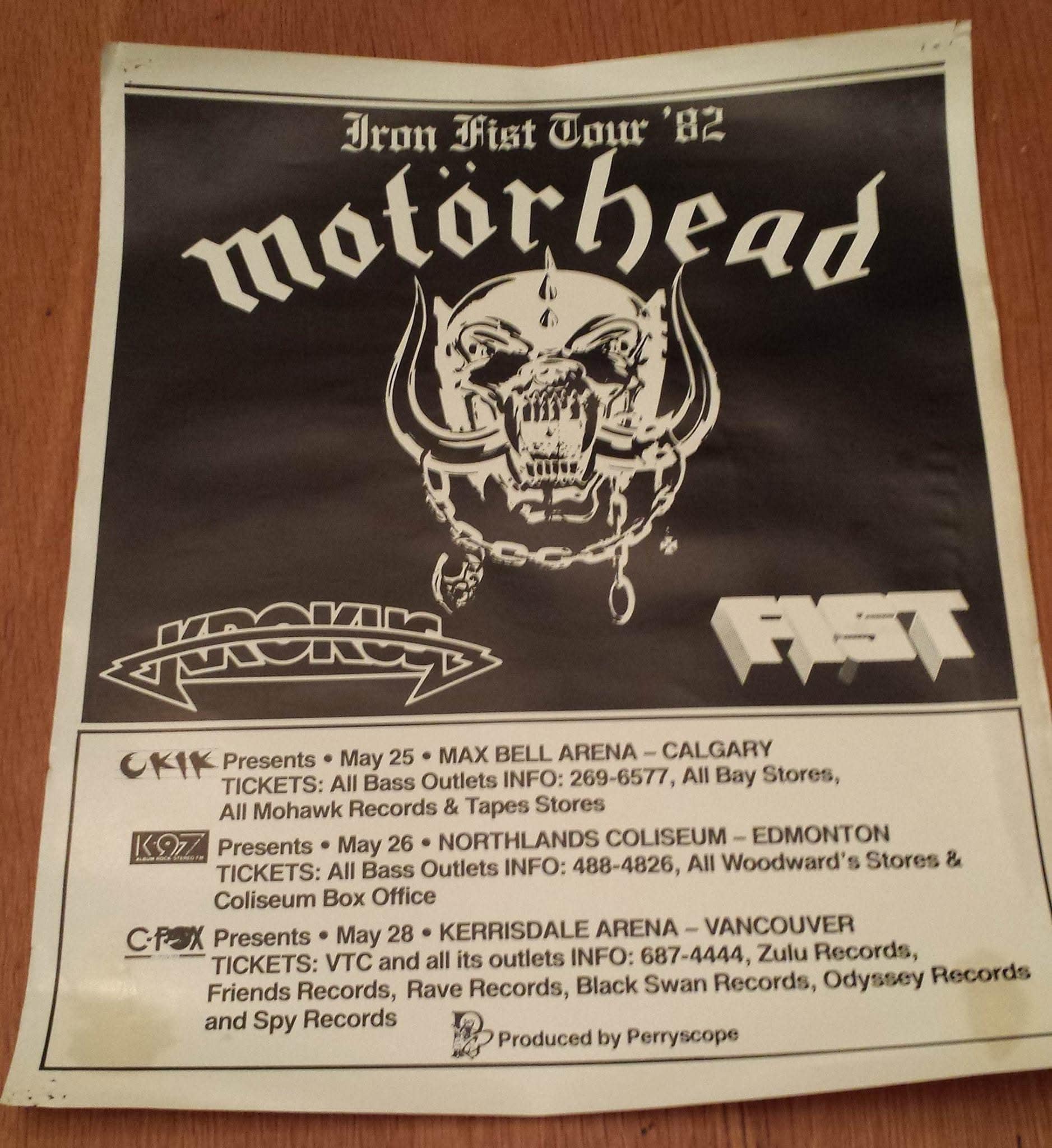 Motorhead concert with Fist and Krokus at Exhibition Place