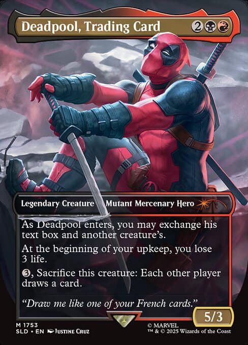 deadpool trading card mtg rules Commander Deck EDH Deck Deadpool, 100 Magic Cards  Moonveil Games you may exchange his text box and another creatures Deadpool, Trading Card - Everything