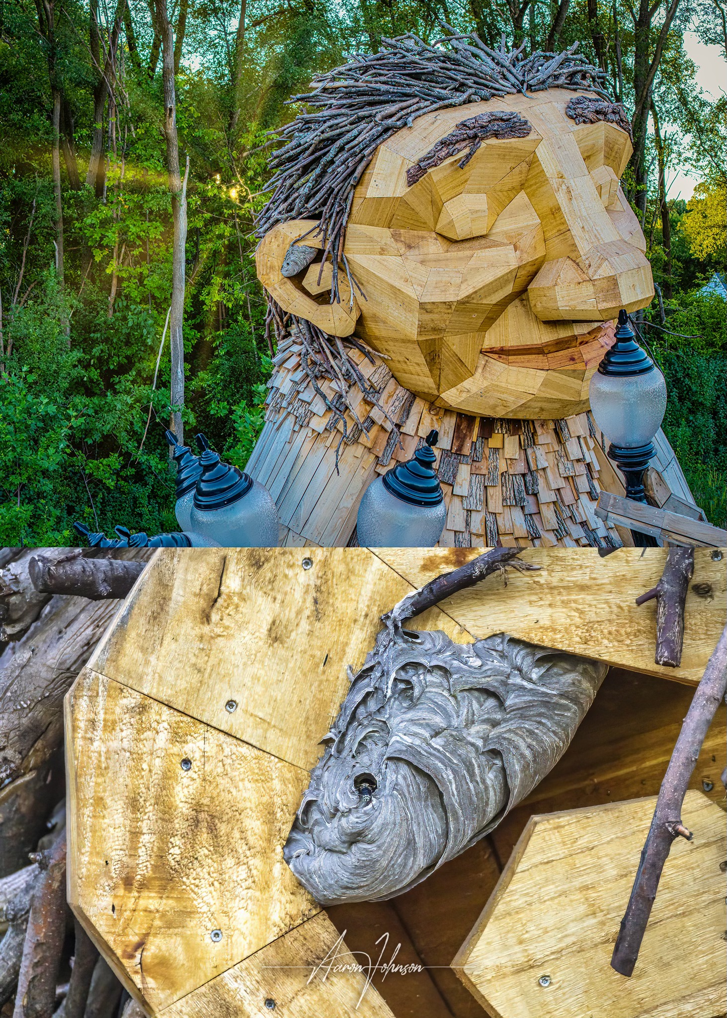 New troll construction at Firefly Grove Park in Wauwatosa, WI