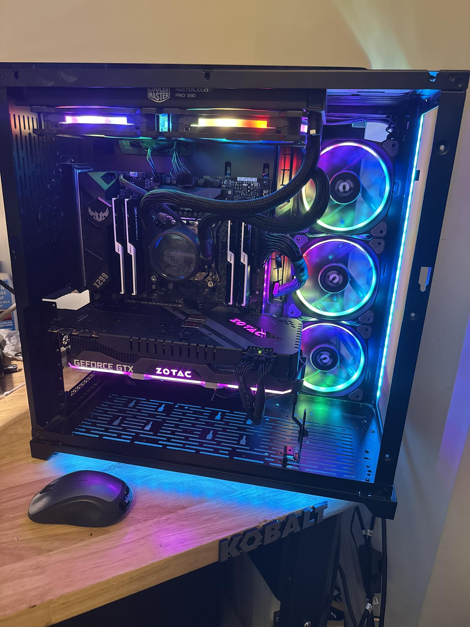 Asus TUF X299 custom PC build with i9 7900x and Zotac 1080ti