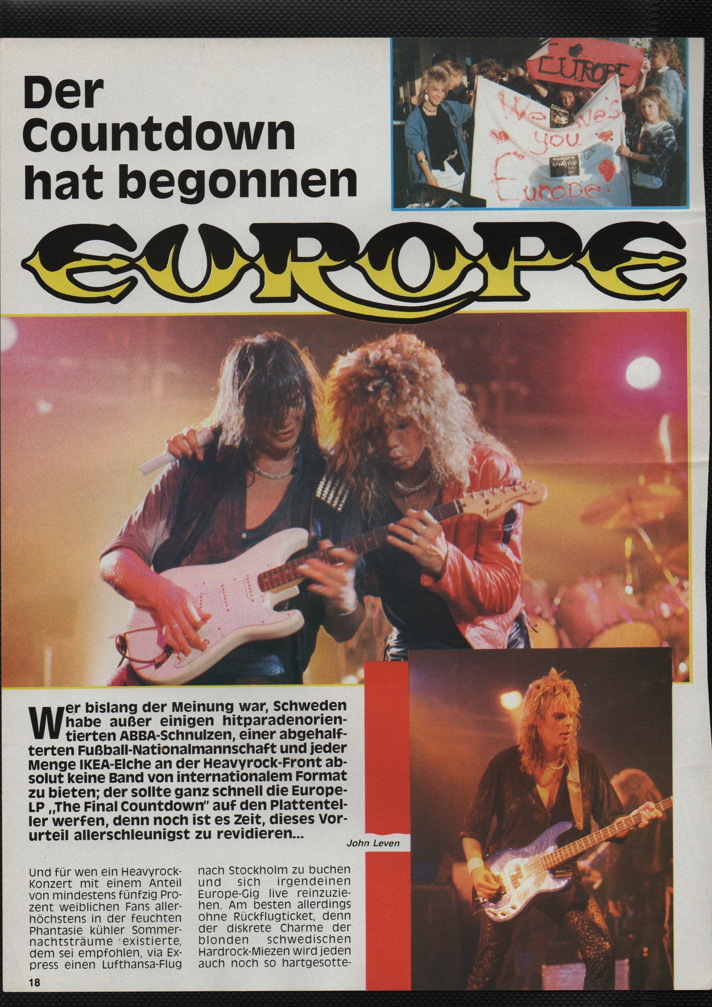 Europe's live album 'Almost Unplugged' released 18 years ago
