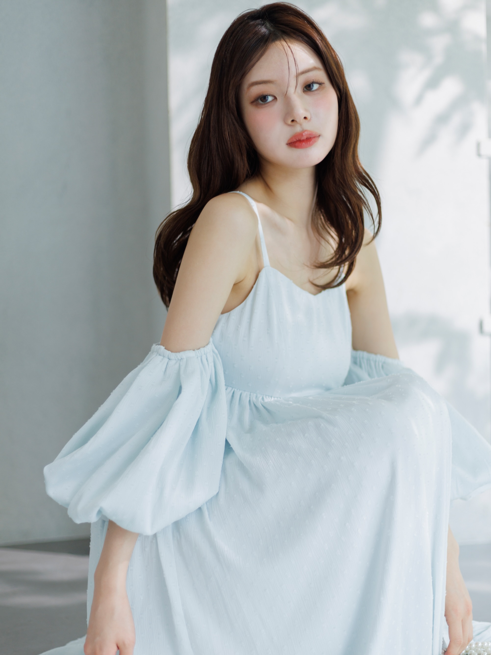 NEW ARRIVAL】 🏷️3wayボリュームスリーブジャガードワンピース Black