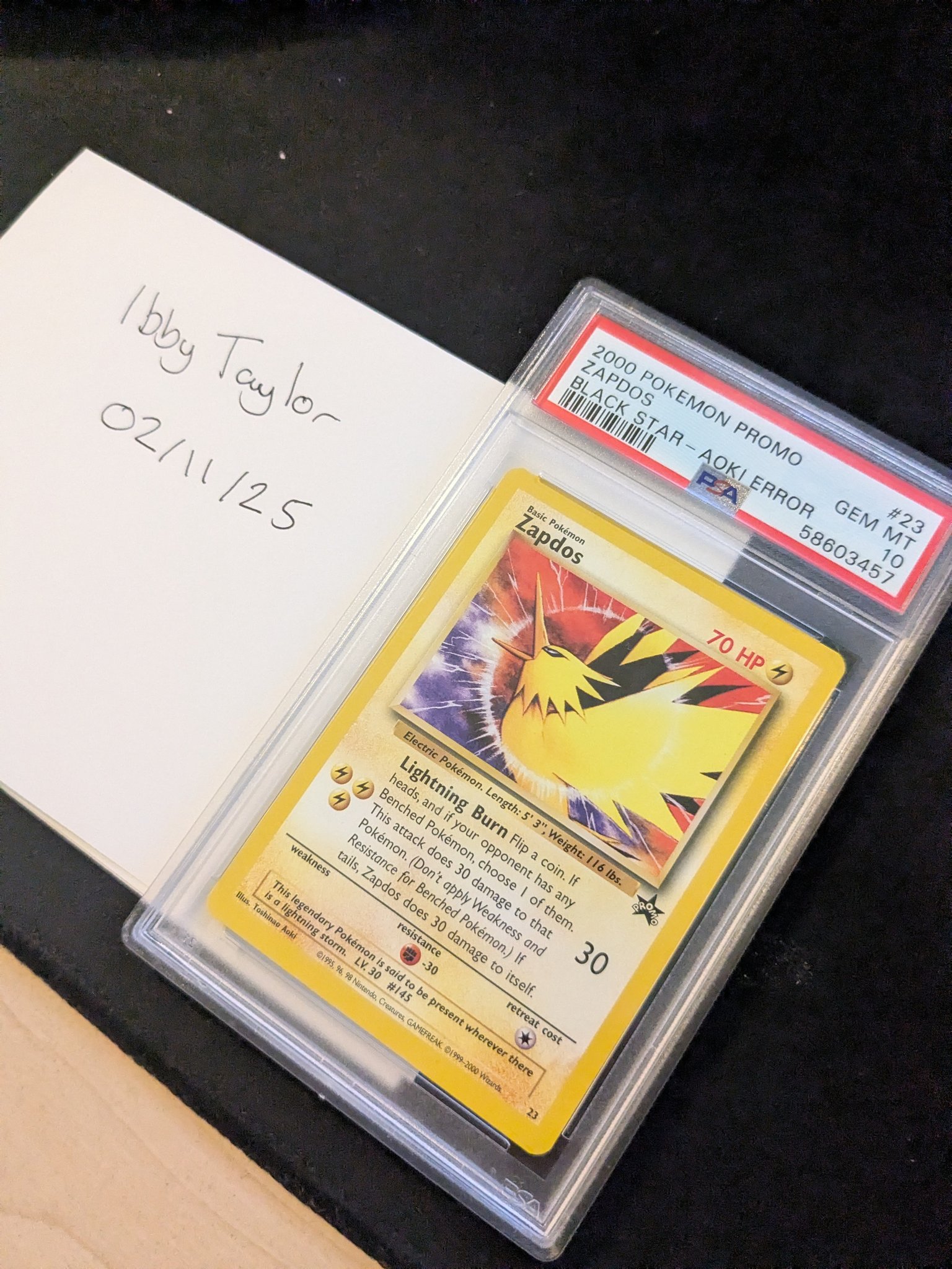 PSA 10 Aoki error Zapdos